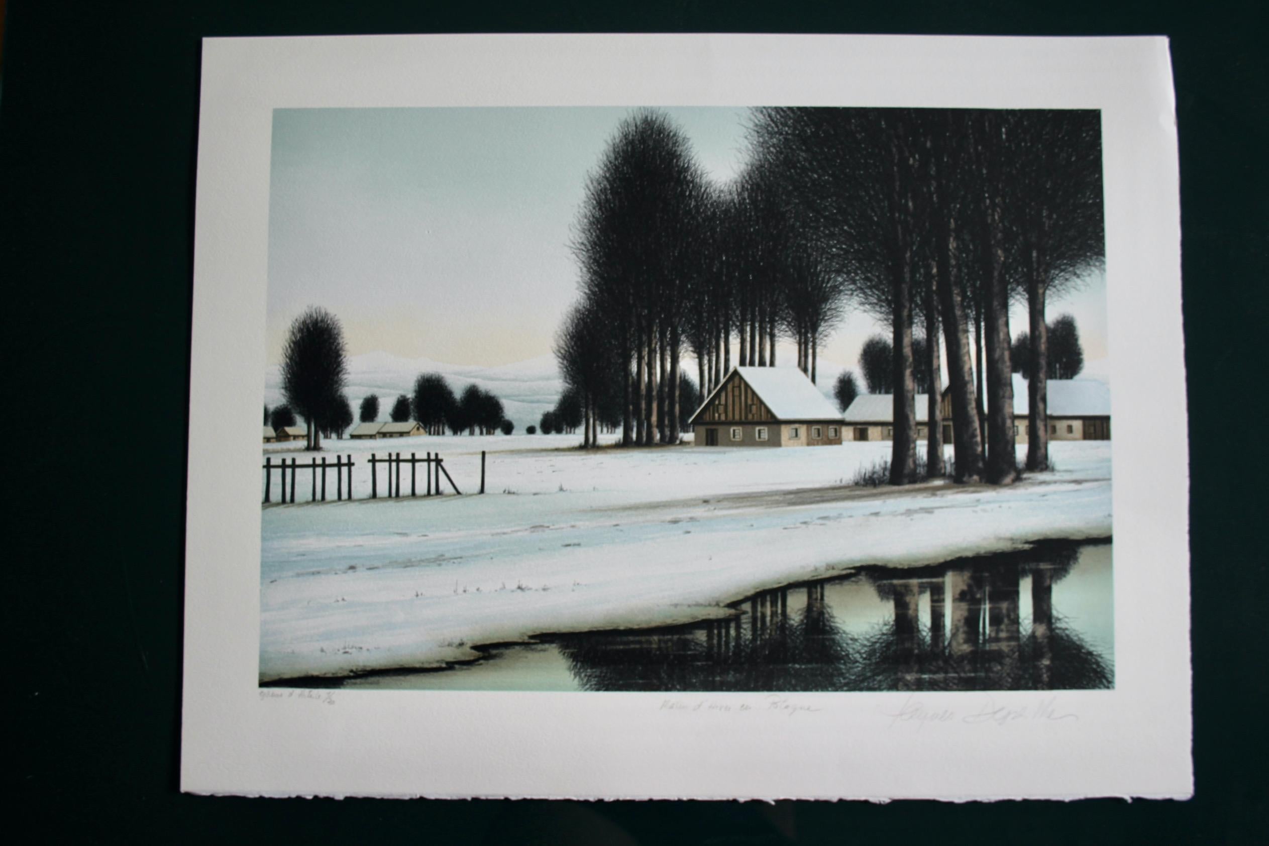 Jacques deperthes lithographie circa 1970 