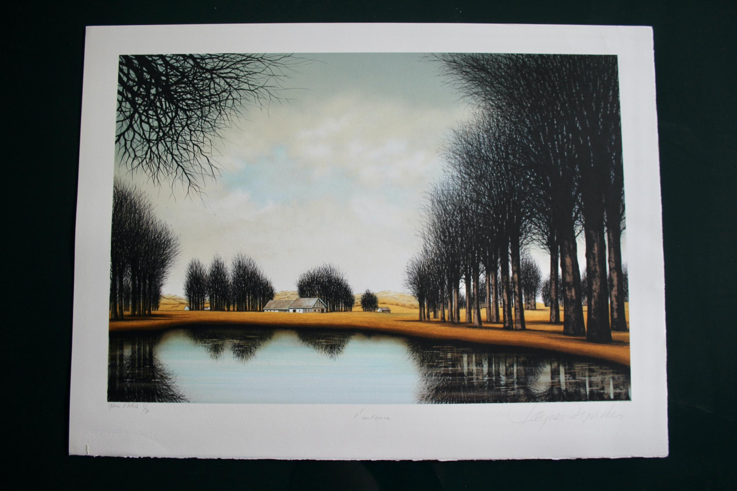 Jacques deperthes lithographie circa 1970 