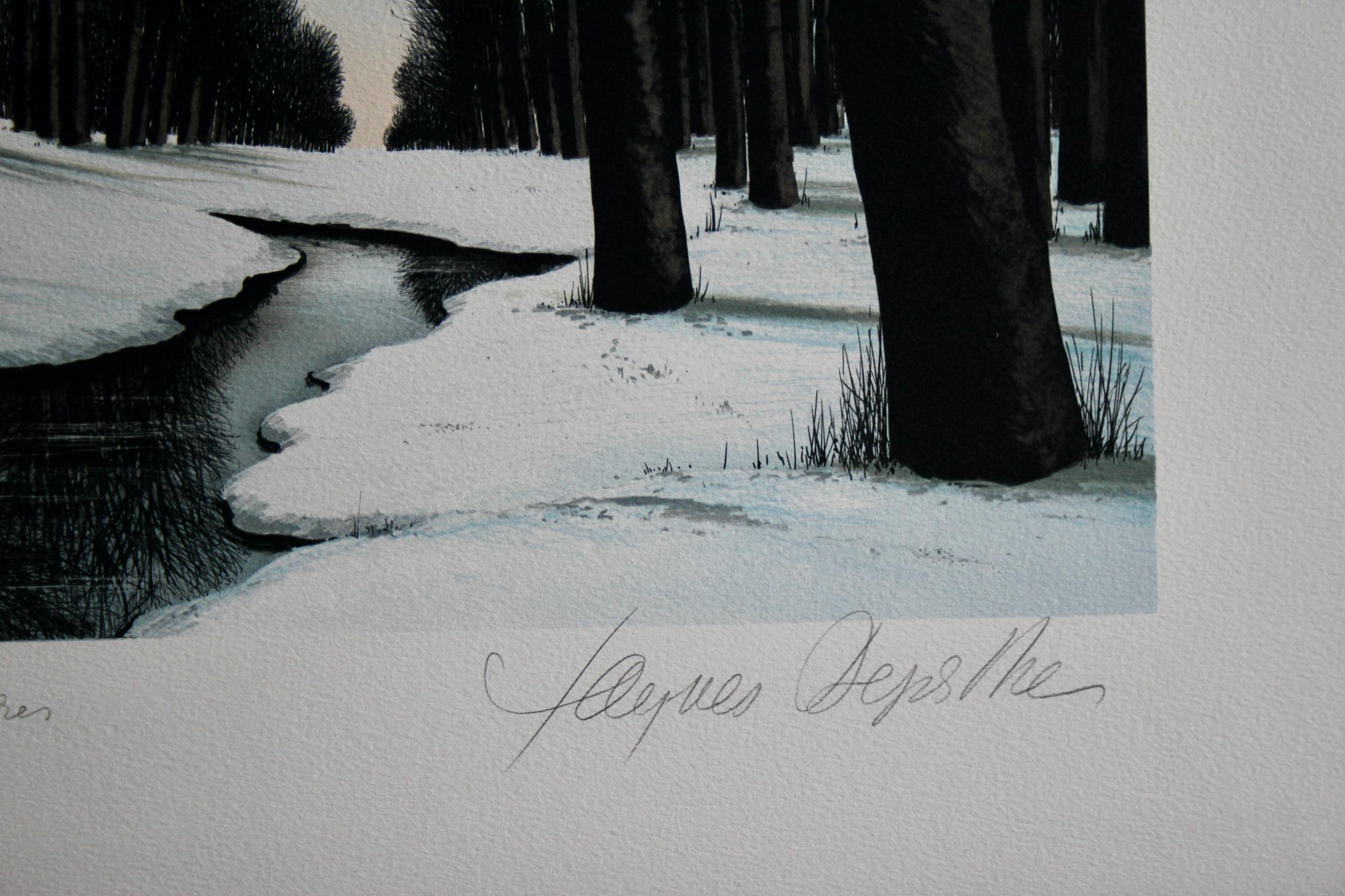 Francese Jacques deperthes litografia circa 1970 in vendita