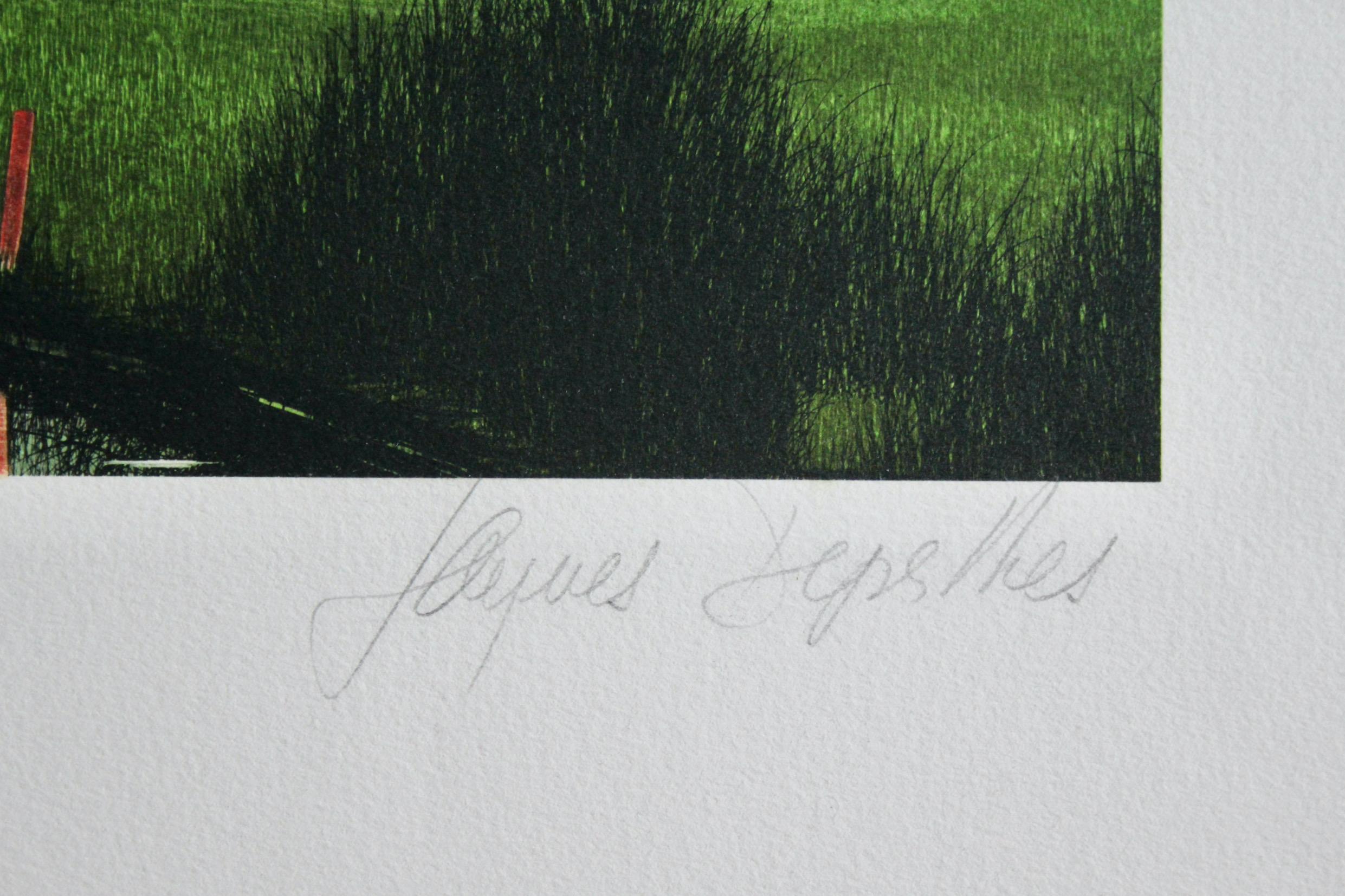 Francese Jacques deperthes litografia circa 1970 in vendita