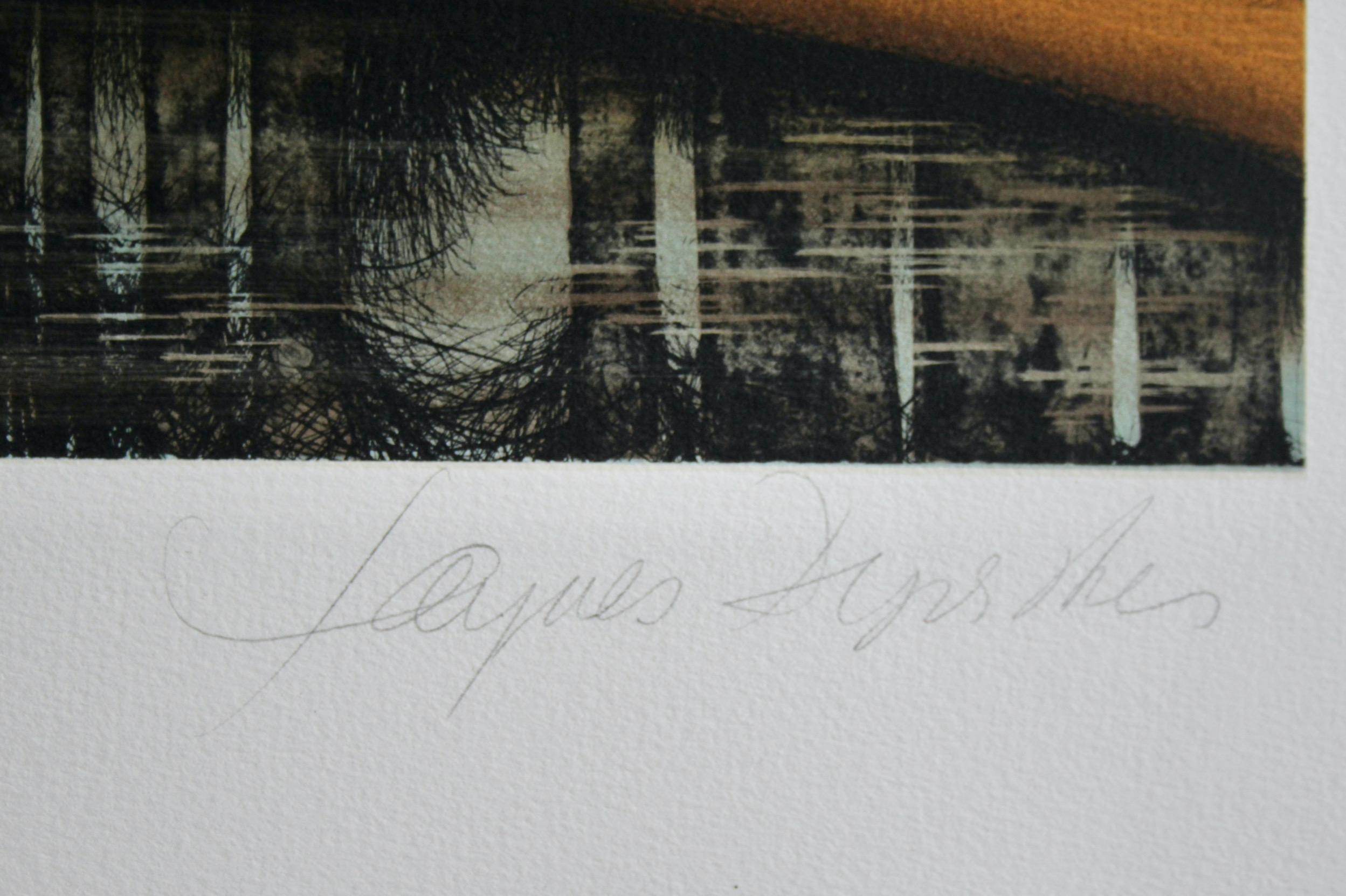 Français Jacques deperthes lithographie circa 1970 en vente