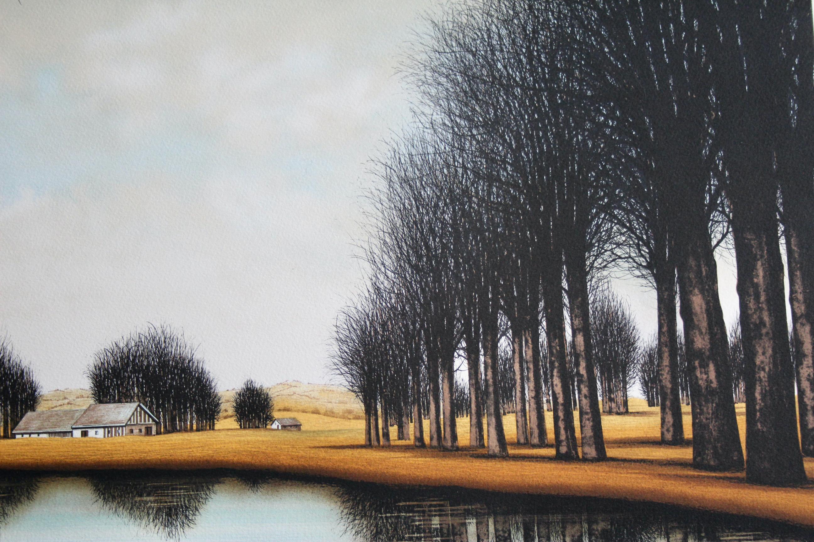 Jacques deperthes lithographie circa 1970 en vente 1