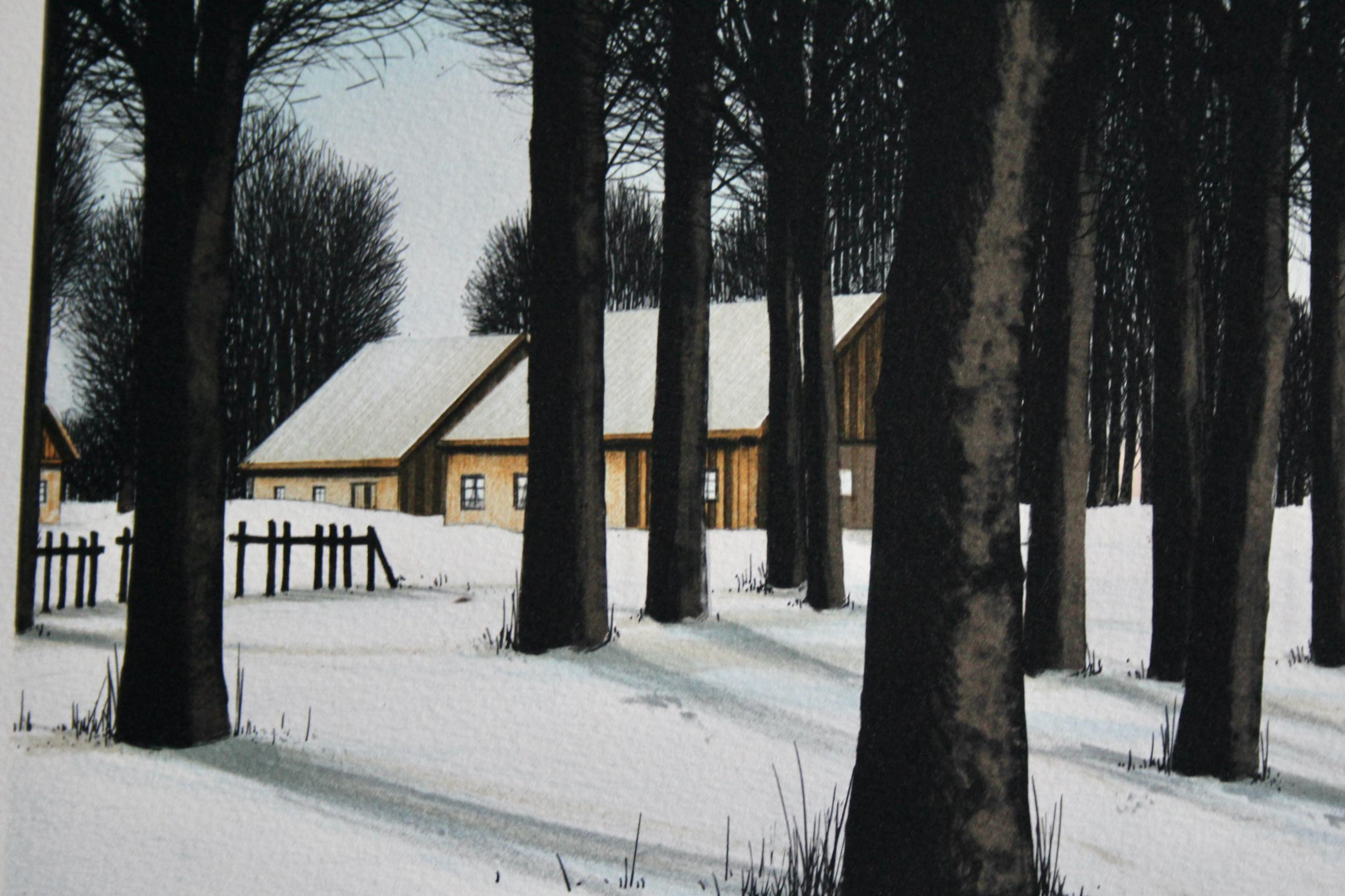Jacques deperthes litografia circa 1970 in vendita 2