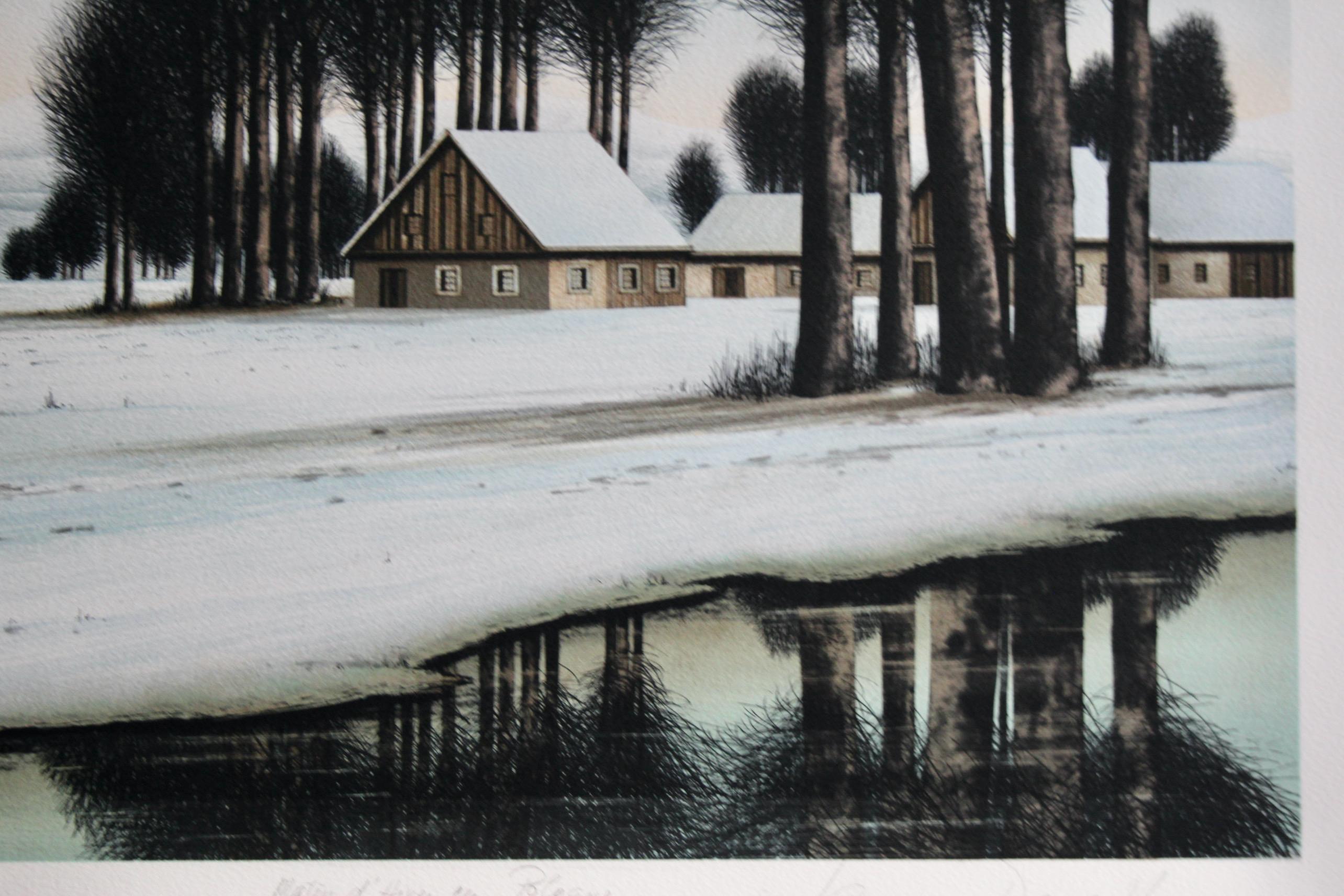 Jacques deperthes lithographie circa 1970 en vente 2