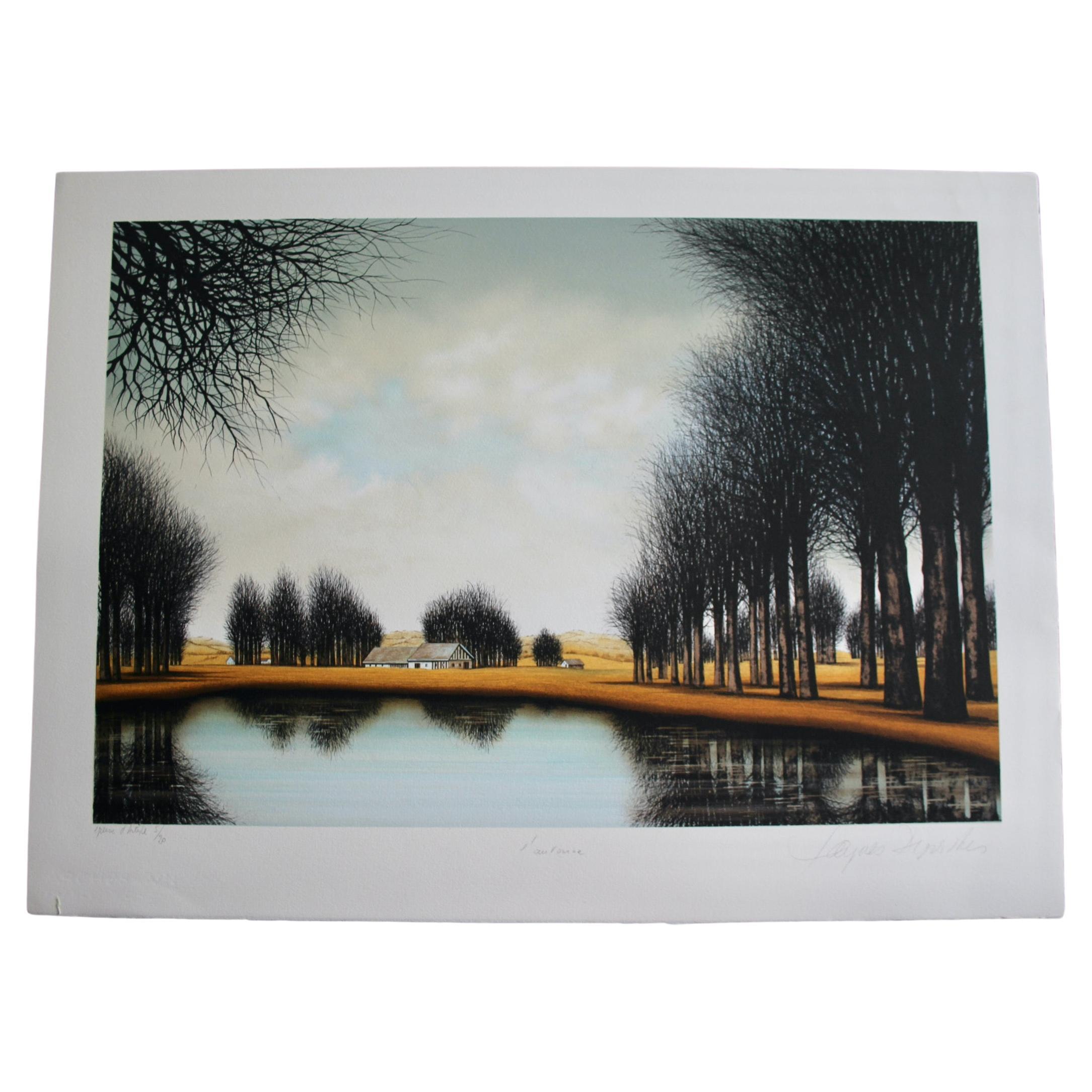 Jacques deperthes lithographie circa 1970