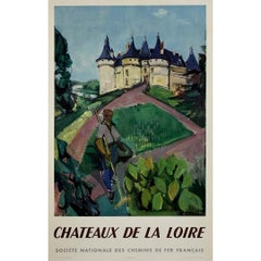 Cartel de viaje de Jacques Despierre de 1953 - Chateaux de la Loire SNCF