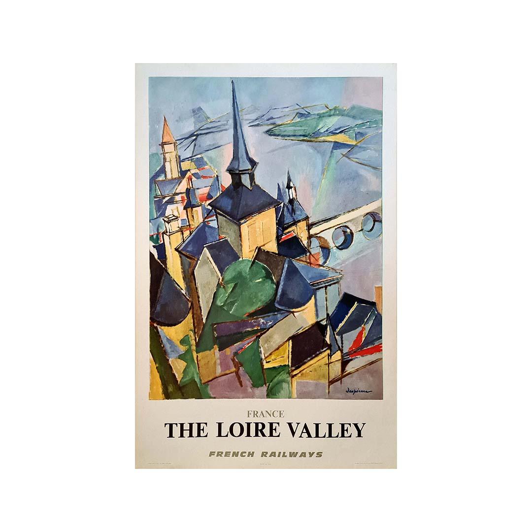 1972 travel poster by French artist Despierre for the SNCF and the Loire Valley For Sale 2