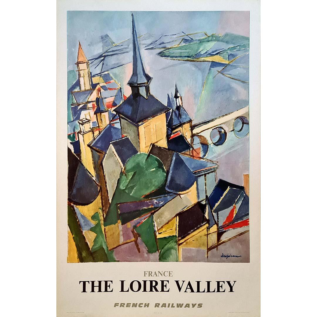 1972 travel poster by French artist Despierre for the SNCF and the Loire Valley - Print by Jacques Despierre