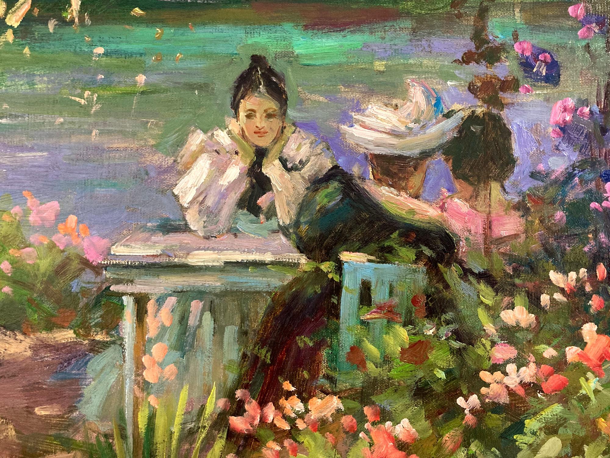 woman in lake painting