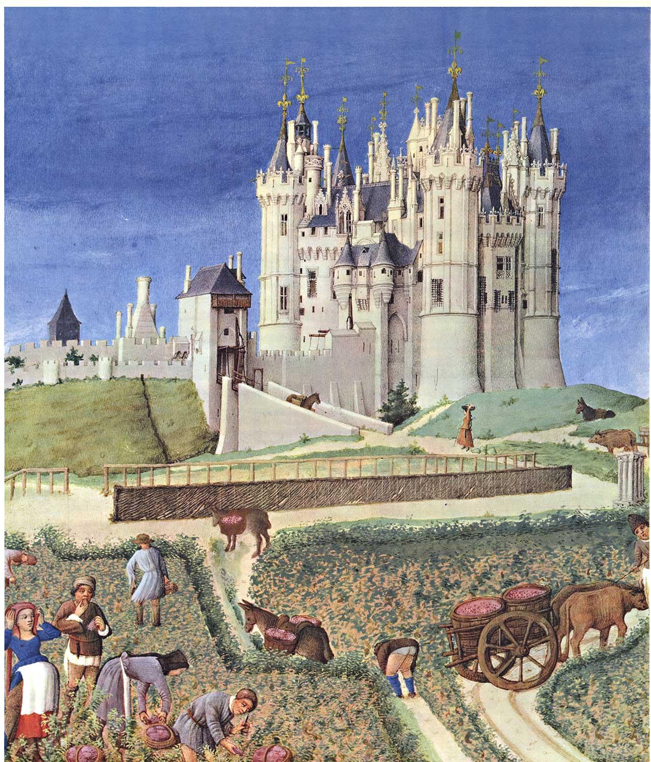 Original 'France Chateaux de la Loire  Saumur - Anjou' vintage travel poster - Print by Jacques Dubois