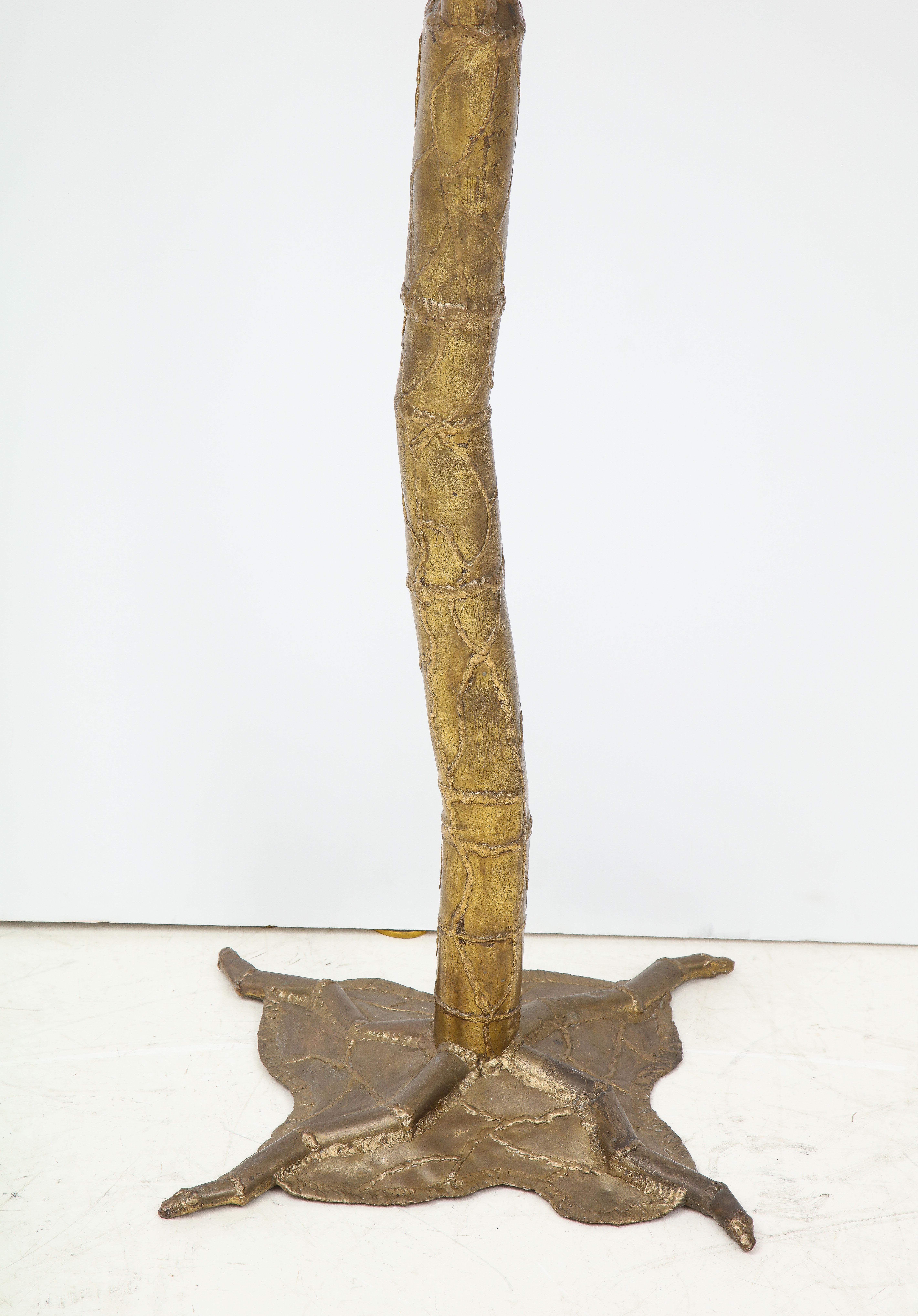 Jacques Duval-Brasseur Lampada da terra in ottone e agata a farfalla in vendita 7
