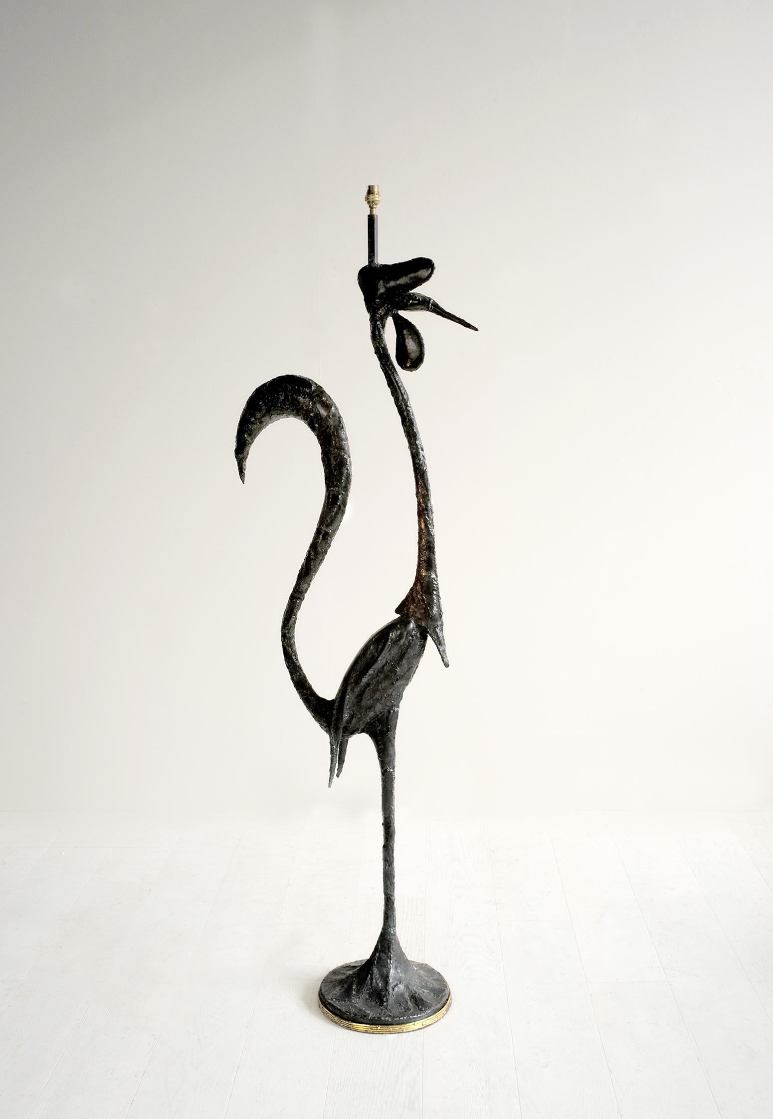 Jacques Duval Brasseur, large lamp sculpture 