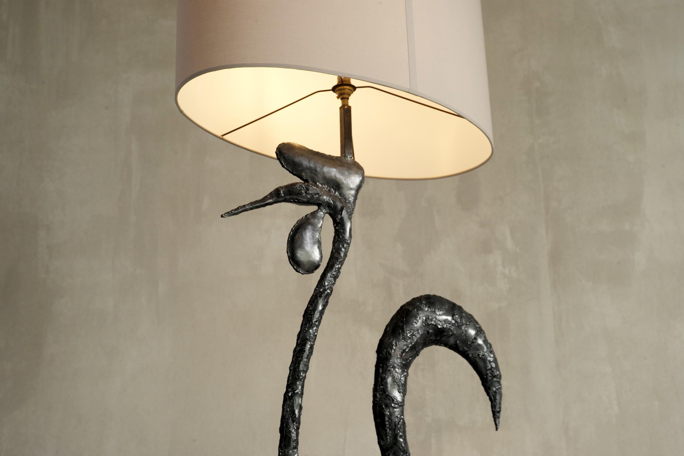 Metal Jacques Duval Brasseur, Floor Lamp 