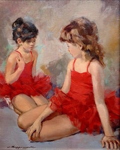 'Les Ballerines – Tutus Rouges' by Jacques Eggermont (1918 – 1998)