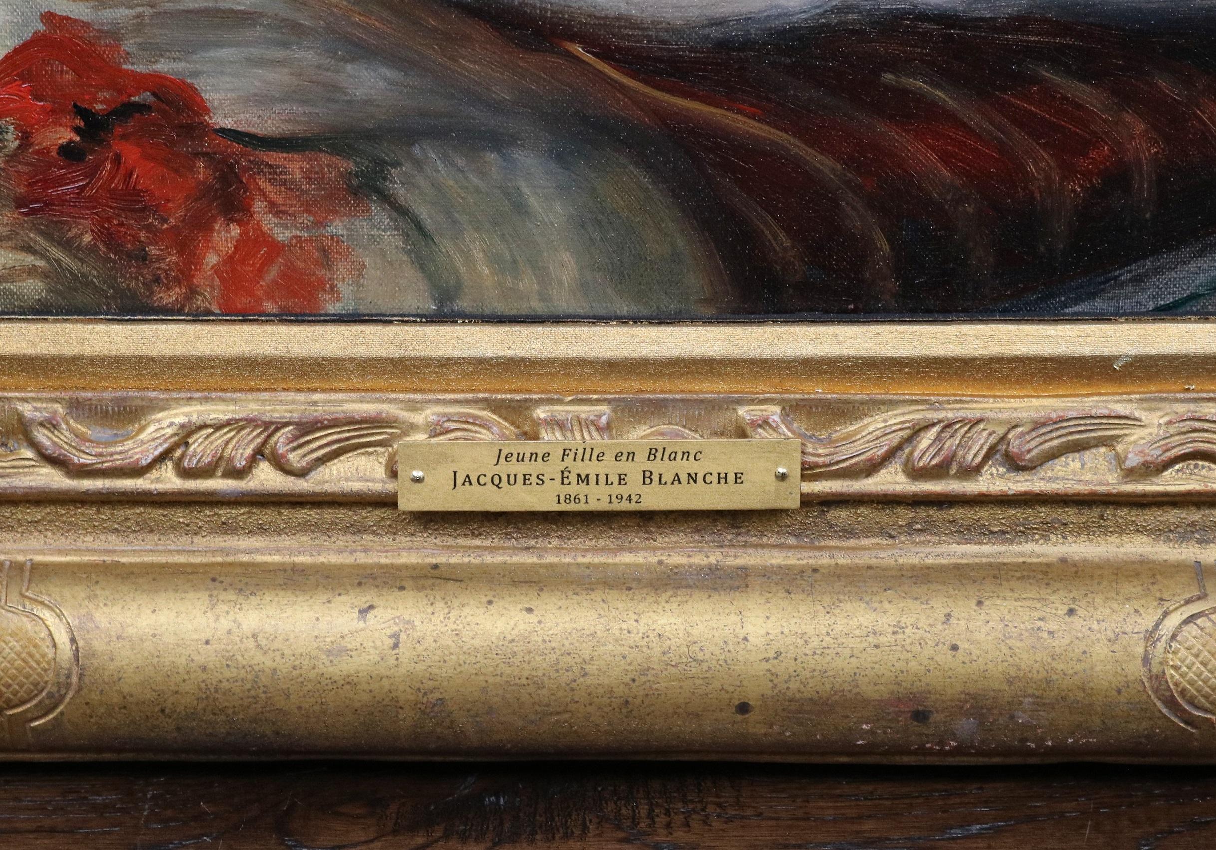 Ritratto ad olio di giovane bellezza parigina del XIX secolo, dipinto impressionista francese in vendita 4
