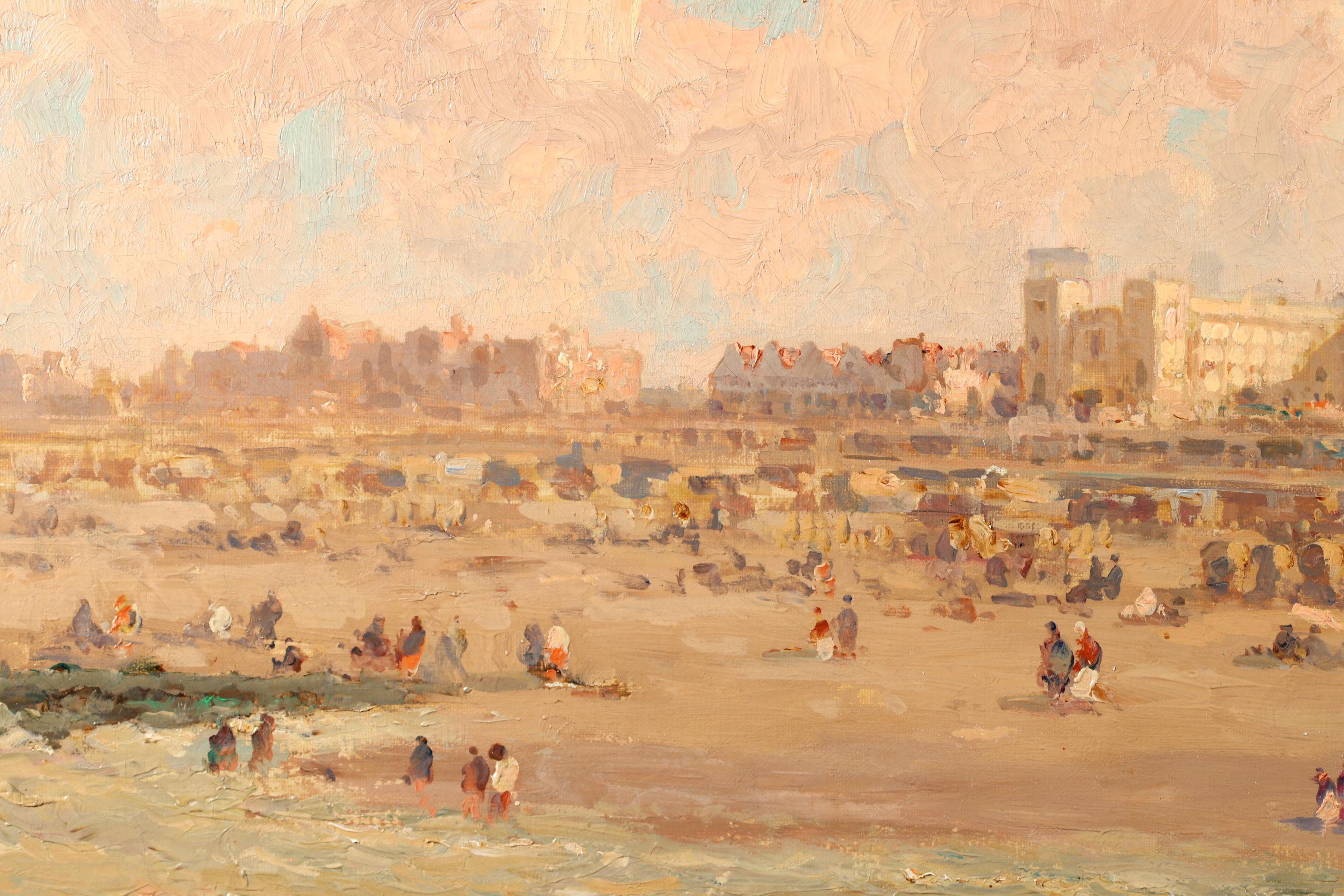 Bathers on the Beach - Post Impressionist Landscape by Jacques-Emile Blanche For Sale 2