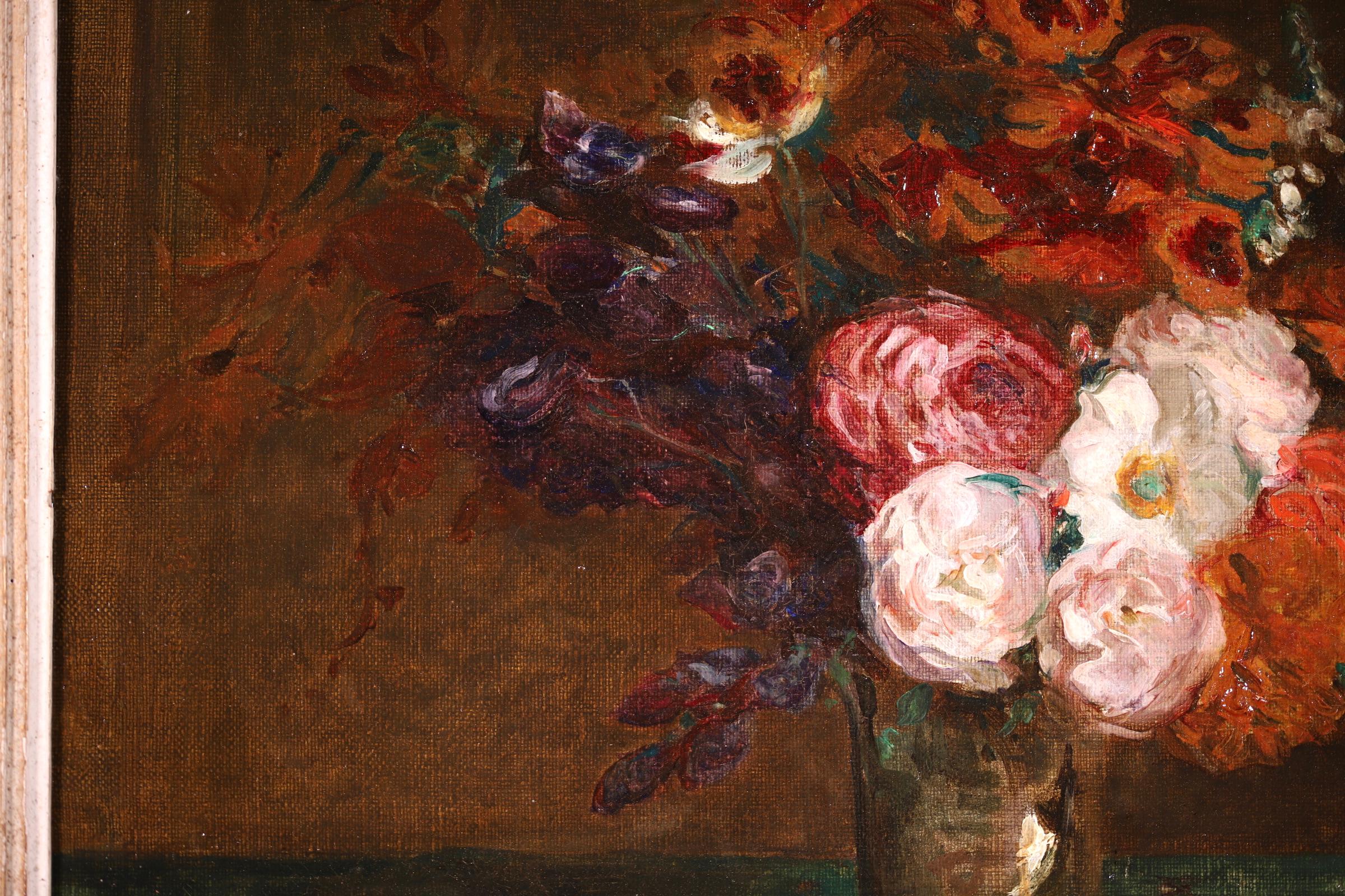 Bouquet de Fleurs - Post Impressionist Oil, Flowers by Jacques Emile Blanche 1