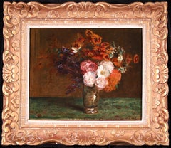 Bouquet de Fleurs - Post Impressionist Oil, Flowers by Jacques Emile Blanche