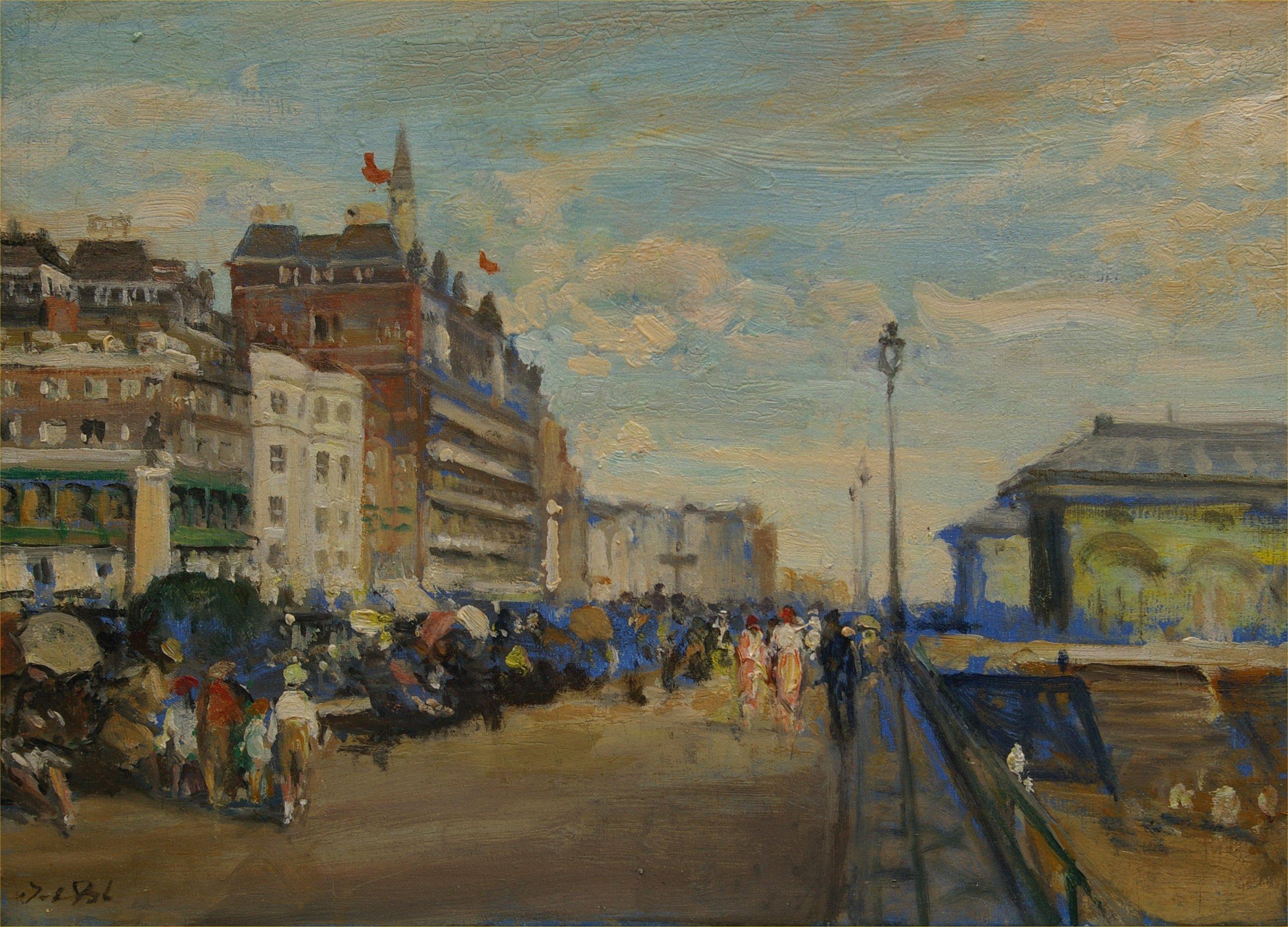 King's Road, Brighton, Brighton – Painting von Jacques Emile Blanche