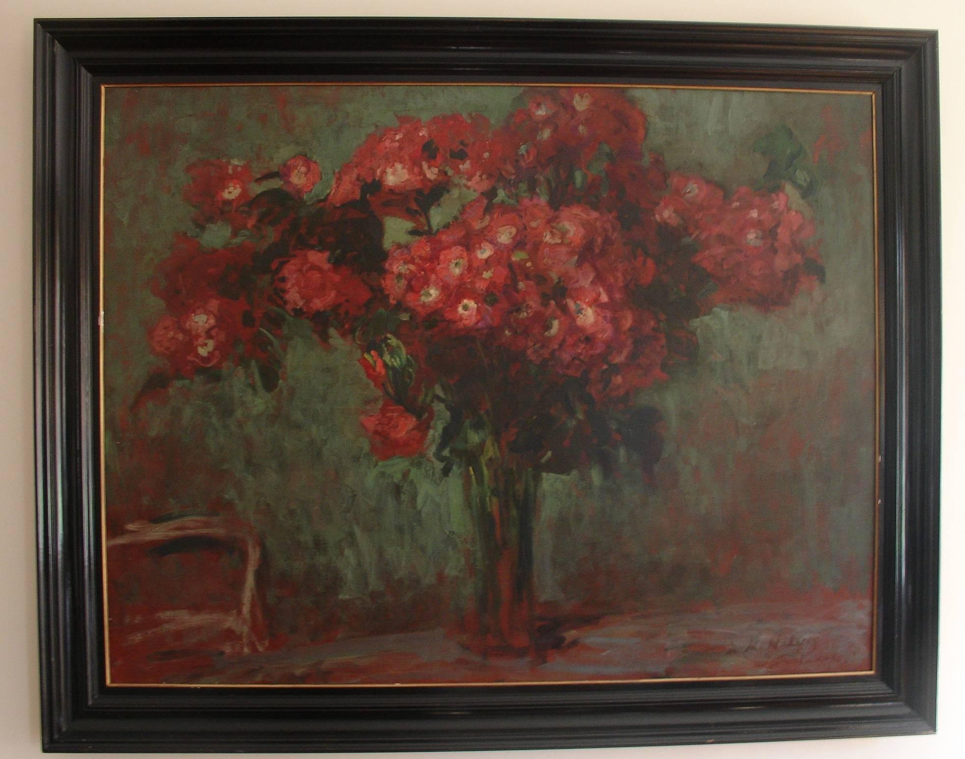 Großer roter Blumenstrauß (Post-Impressionismus), Painting, von Jacques Emile Blanche