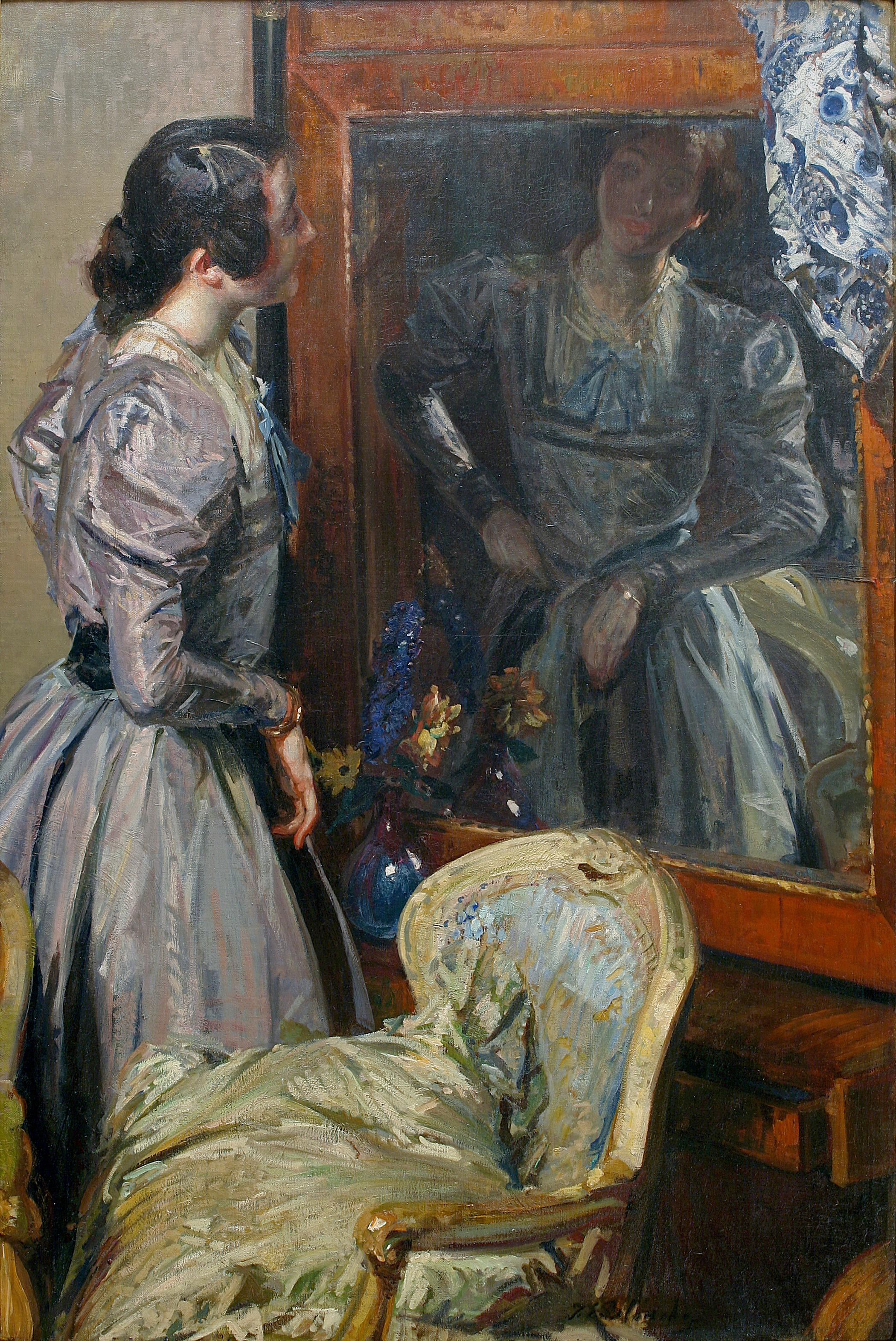 19th Century Academic Portrait of a Woman by Blanche, 