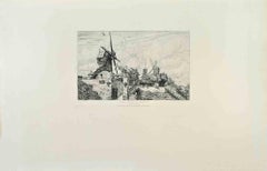 Le Moulin de la Galette - Etching by Jacques Endzel - 1870s