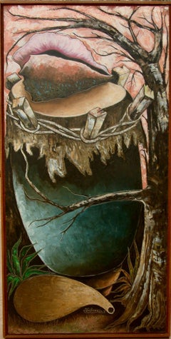 Jacques Gourgue Haitian Painter Surreal Landscape - The Conch