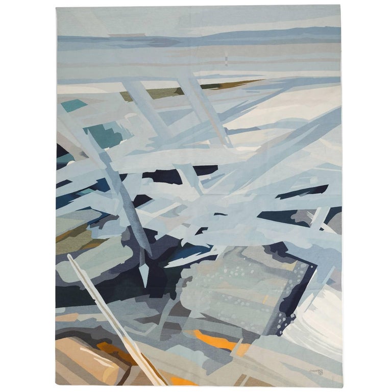 Jacques Fadat Espace Blue tapestry, 1980s, offered by MORENTZ