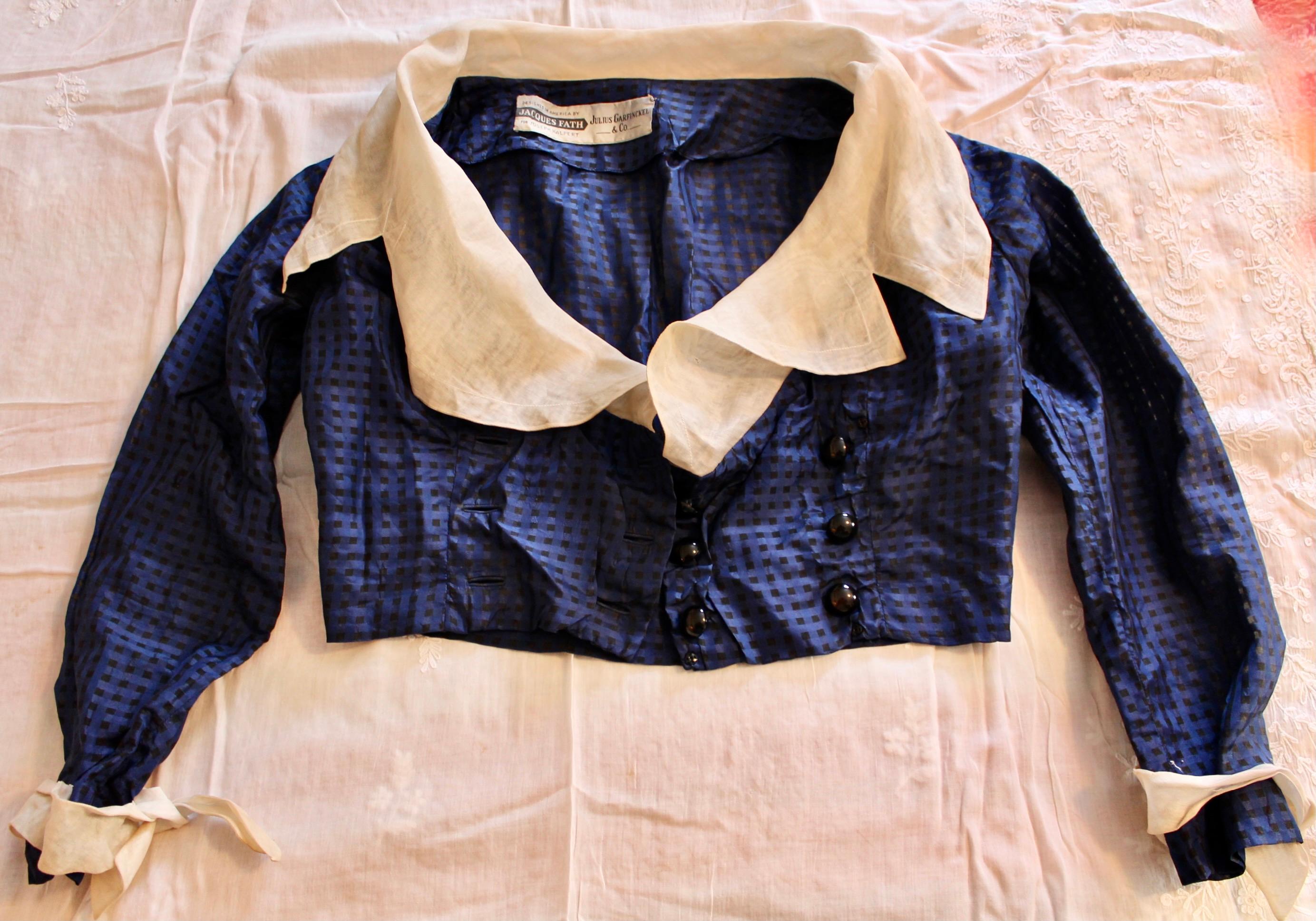 Jacques Fath 1940's Blue Taffeta Gown For Sale 6