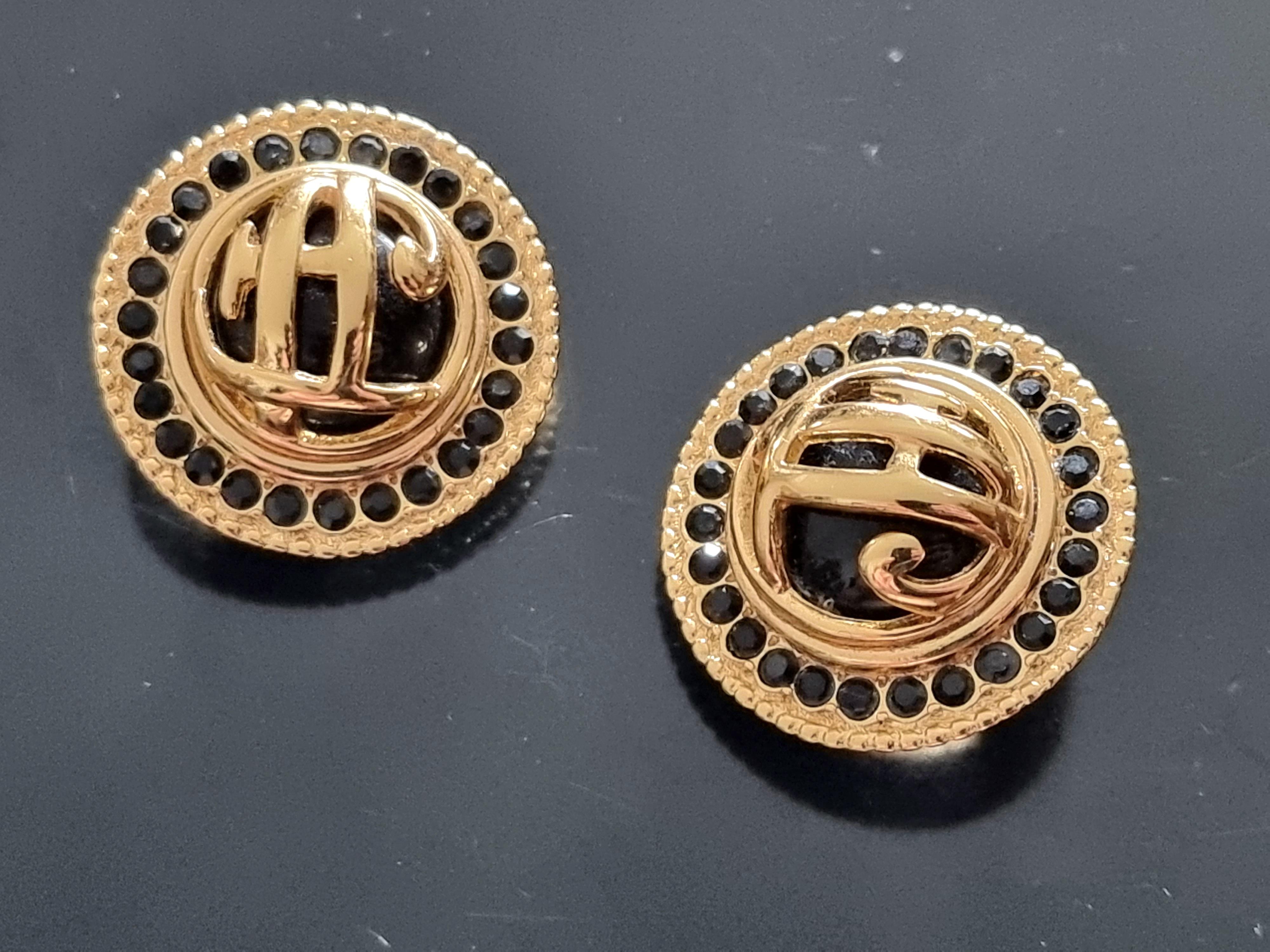 Women's JACQUES FATH, clip-on Earrings, signed, FRANCE, Vintage For Sale