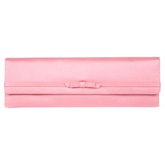 Retro Jacques Fath Pink Silk Clutch Bag 