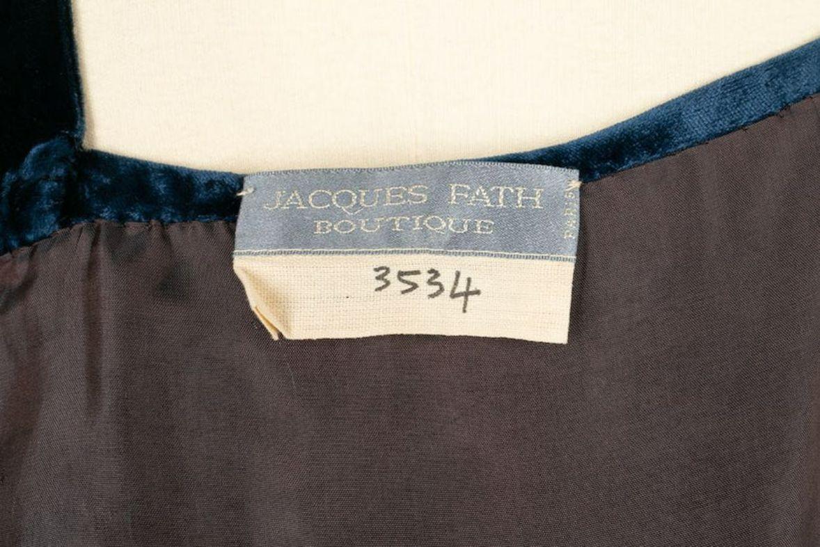 Jacques Fath Silk Taffeta Maxi Dress For Sale 6