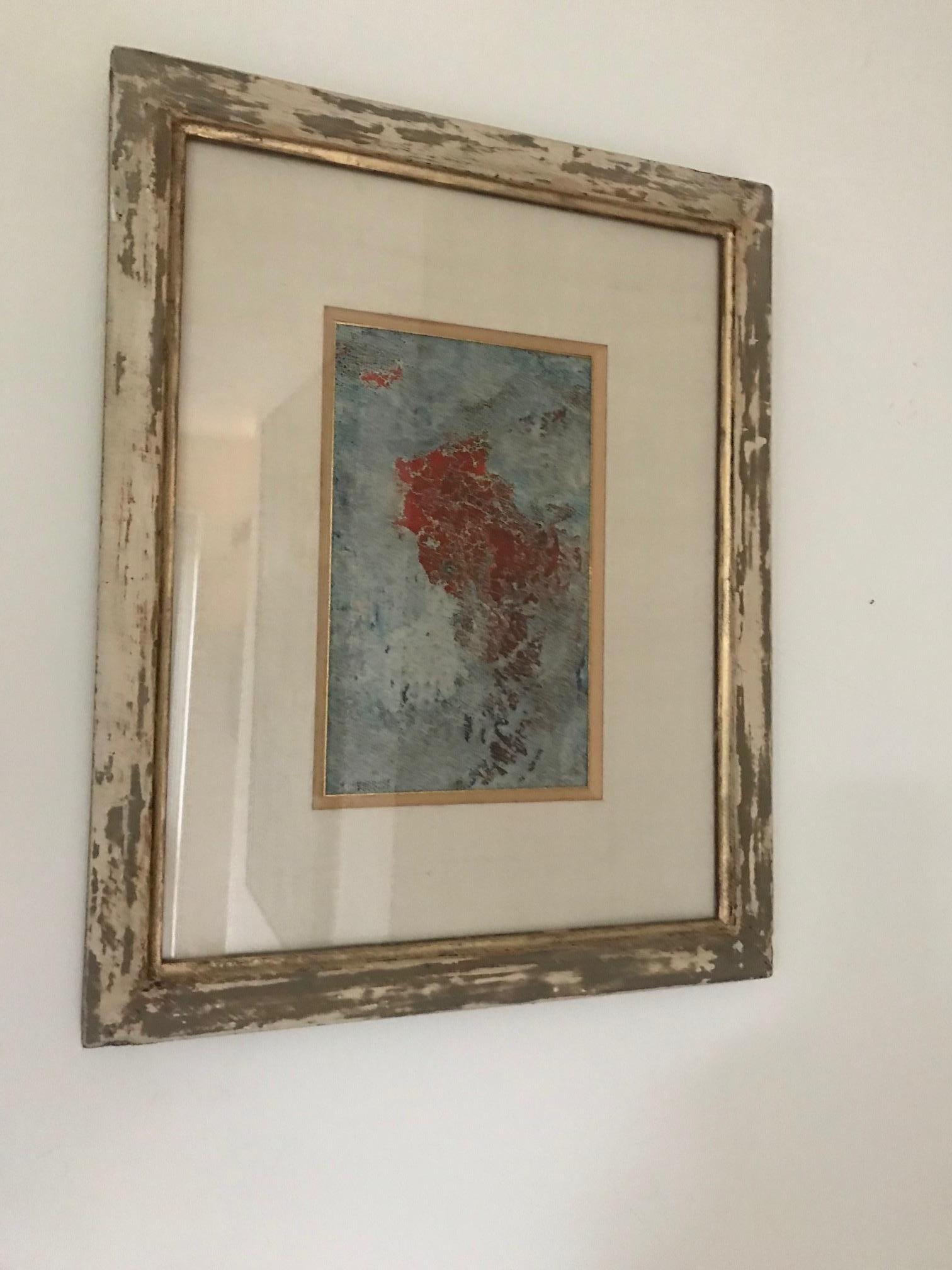 Abstraktes Gemälde von Jacques Fouquet (Farbe) im Angebot