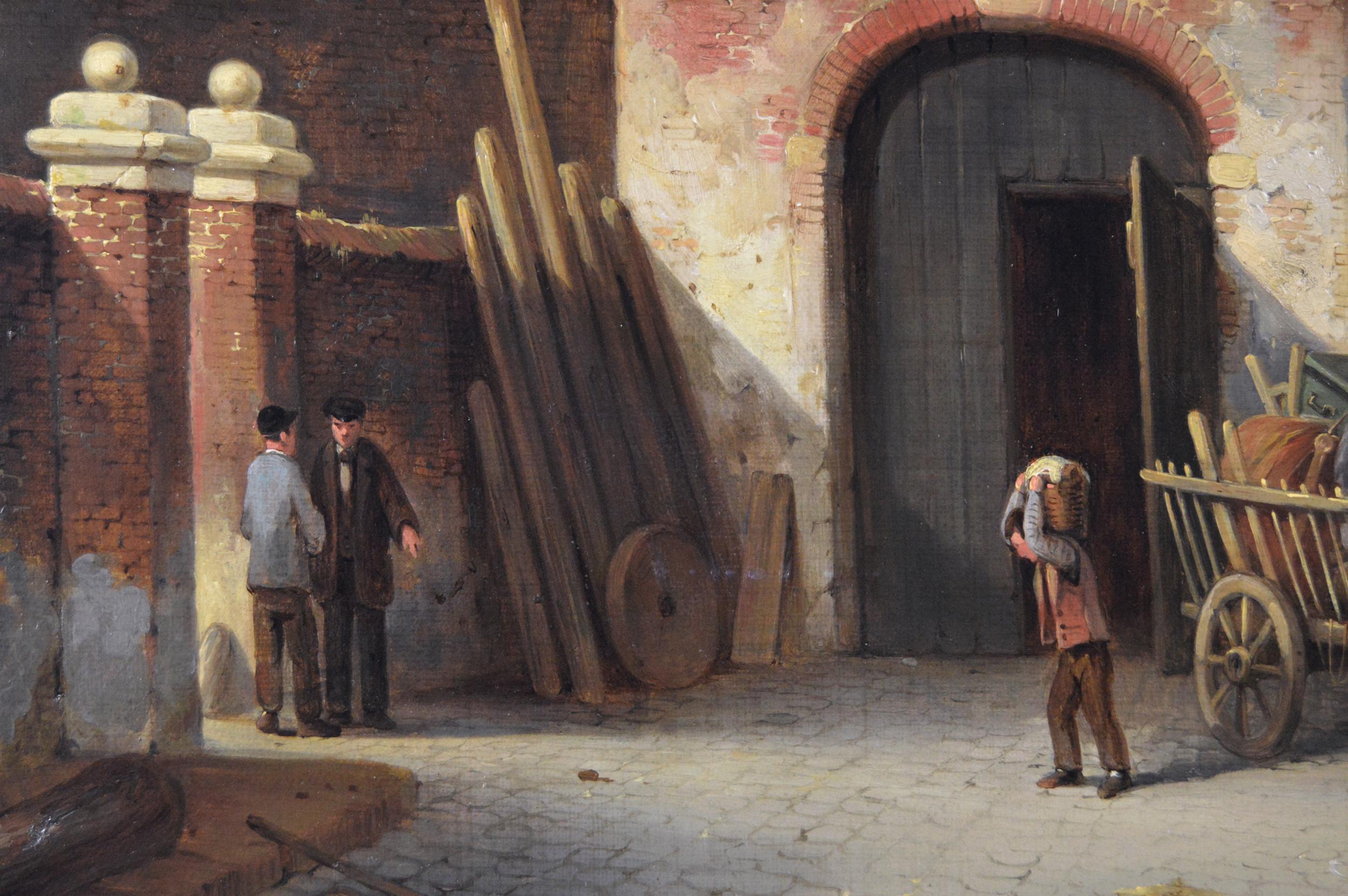 Peinture à l'huile de Bruges du 19e siècle  en vente 1