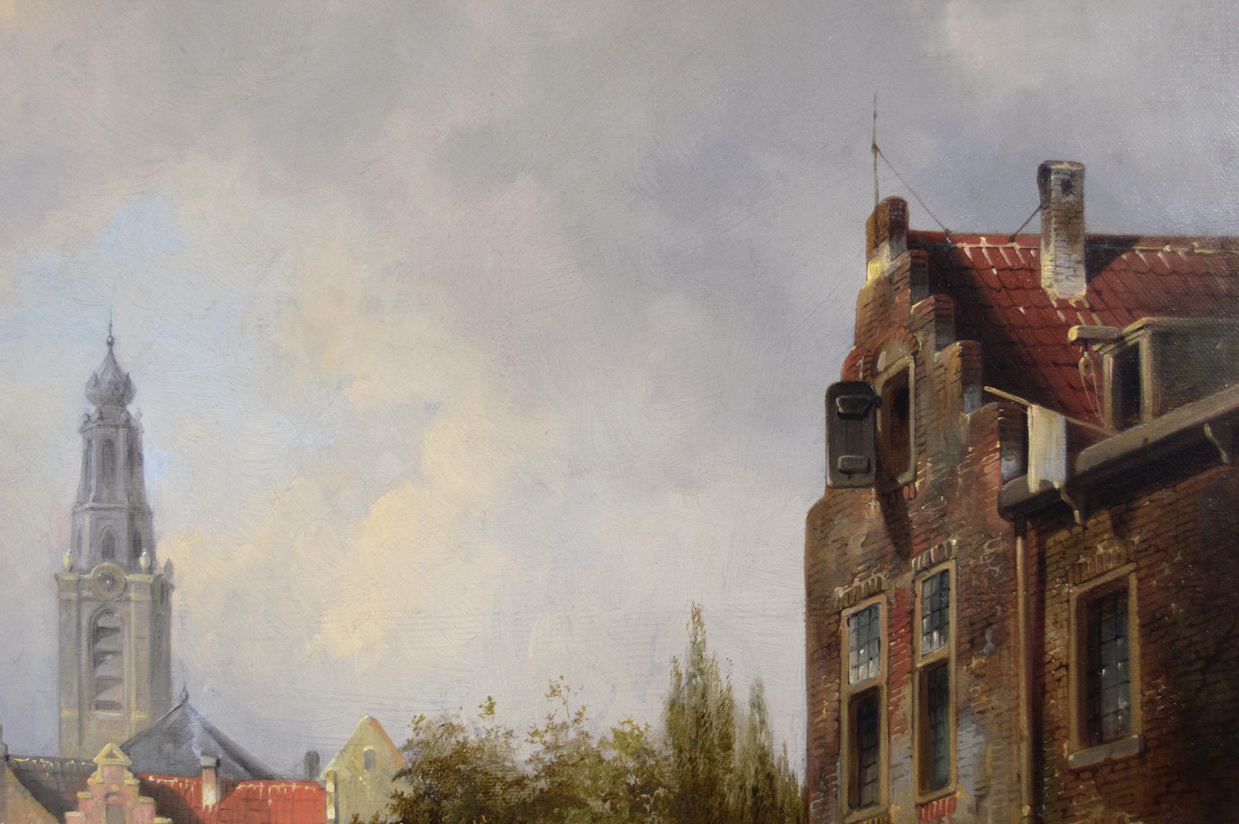 Peinture à l'huile de Bruges du 19e siècle  en vente 3