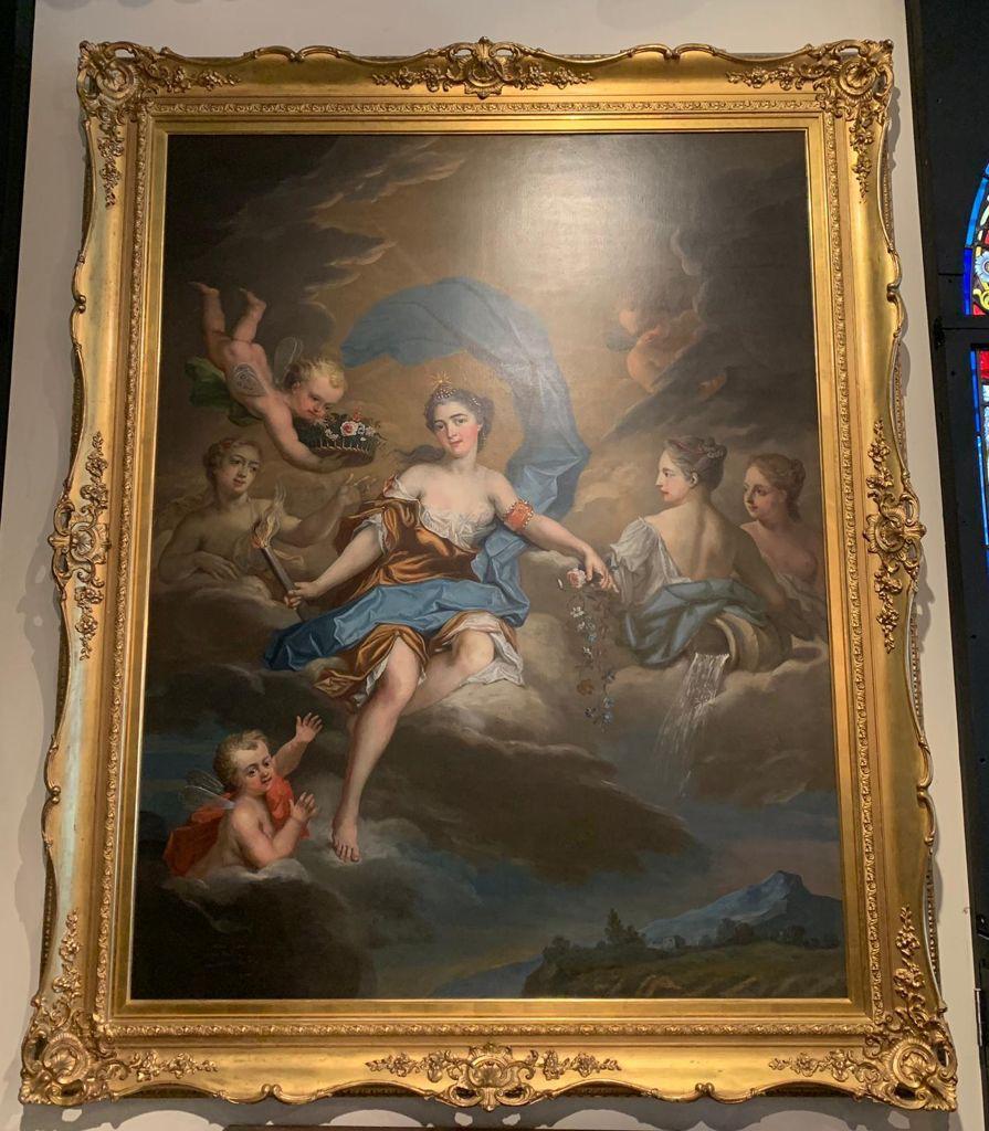 Jacques-Francois Delyen (1684-1761), peintre de la cour du roi Louis XV.

Magnifique paire de peintures allégoriques 
