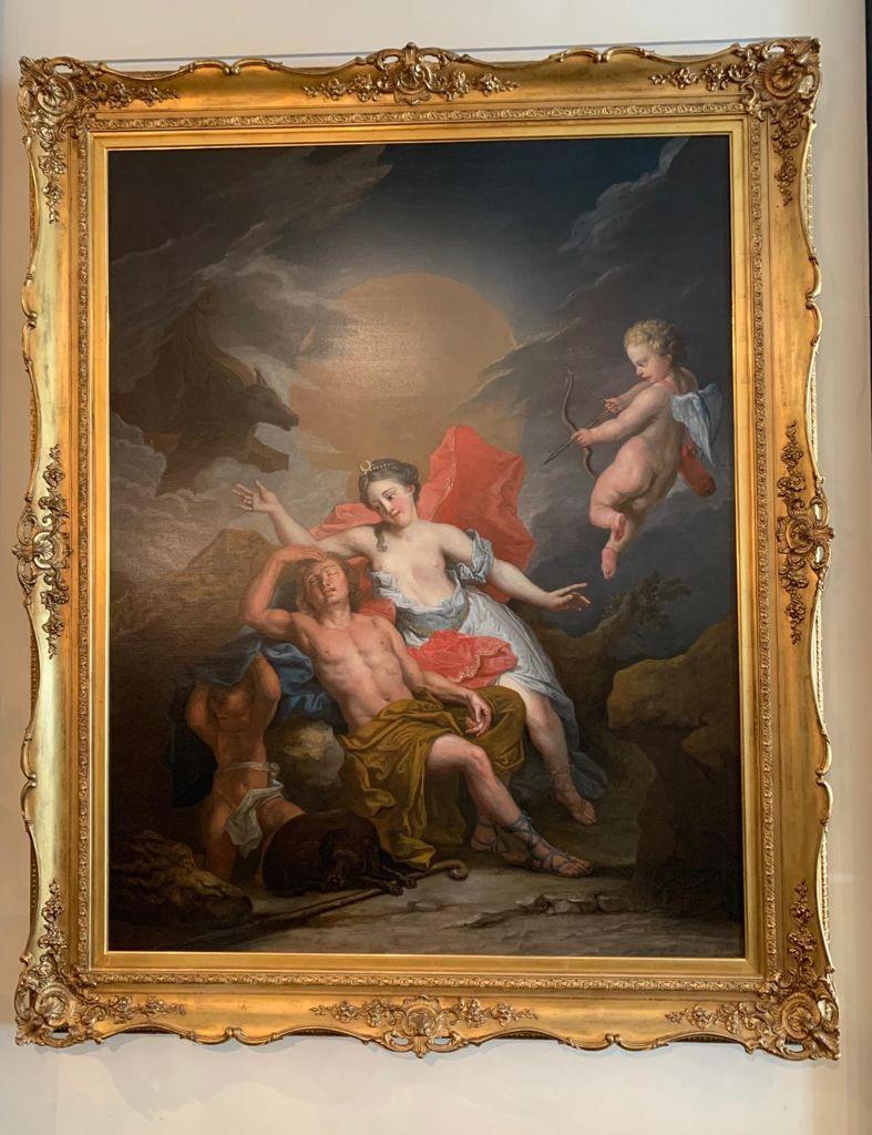 Magnifique paire de peintures royales françaises « Auurora et Diane » en vente 1