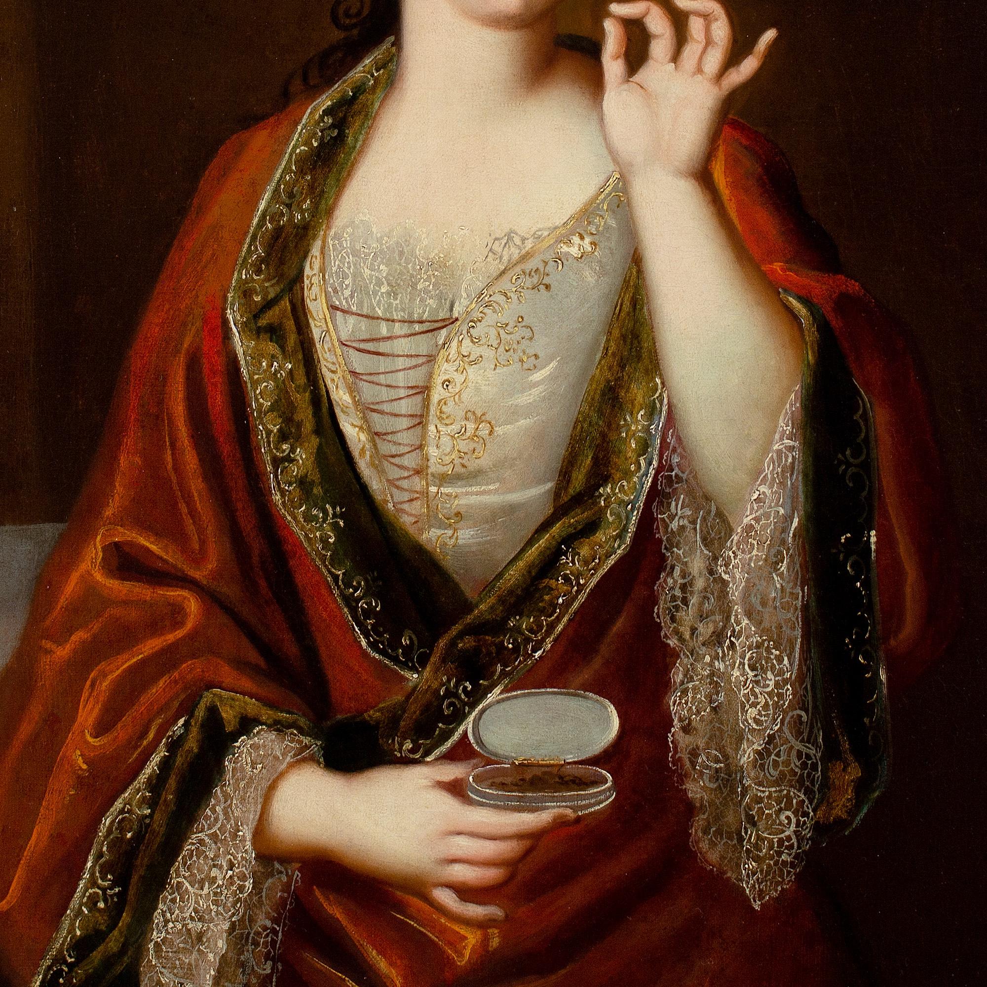 Jacques François Courtin (Circle), Portrait Of A Lady Taking Snuff For Sale 8