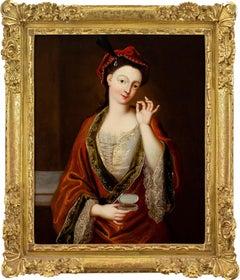 Jacques François Courtin (Circle), Portrait Of A Lady Taking Snuff