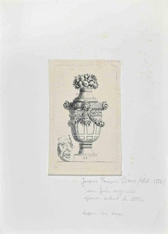 Suite de Vases - Original Etching By Jacques François Saly - 1750s