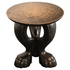 Jacques Garcia for Baker "Le Lion" Cast Bronze Accent Table, 1990s