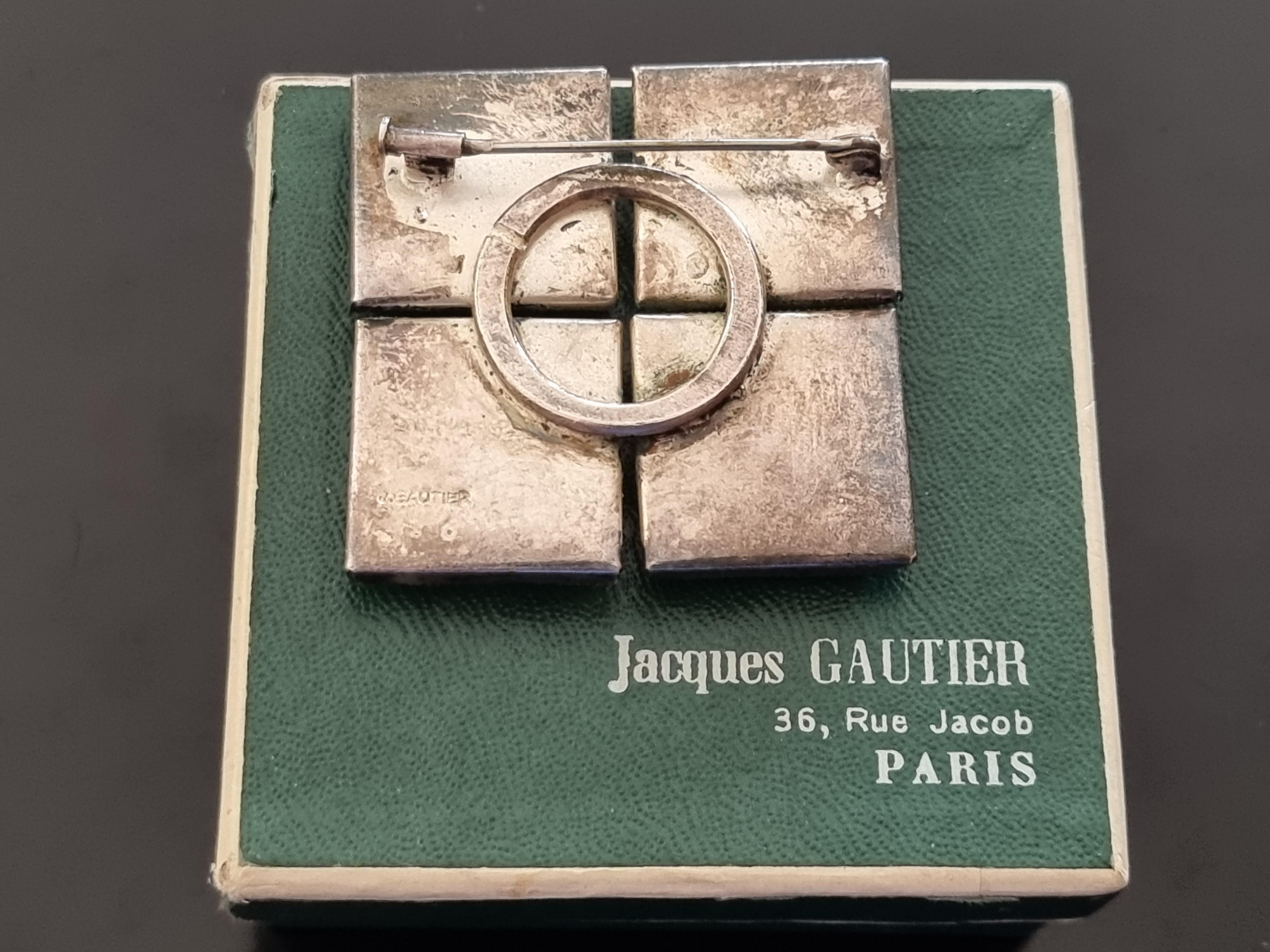 Artist JACQUES GAUTIER, magnificent old brooch, vintage from the 60s, signed For Sale
