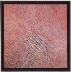 Abstraction Masterpiece by Jacques Germain "Composition" 1970 ca Oil Canvas