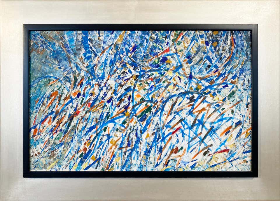Composition Abstract in Blues