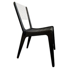 Jacques Guillon Cord Chair Black 1950s