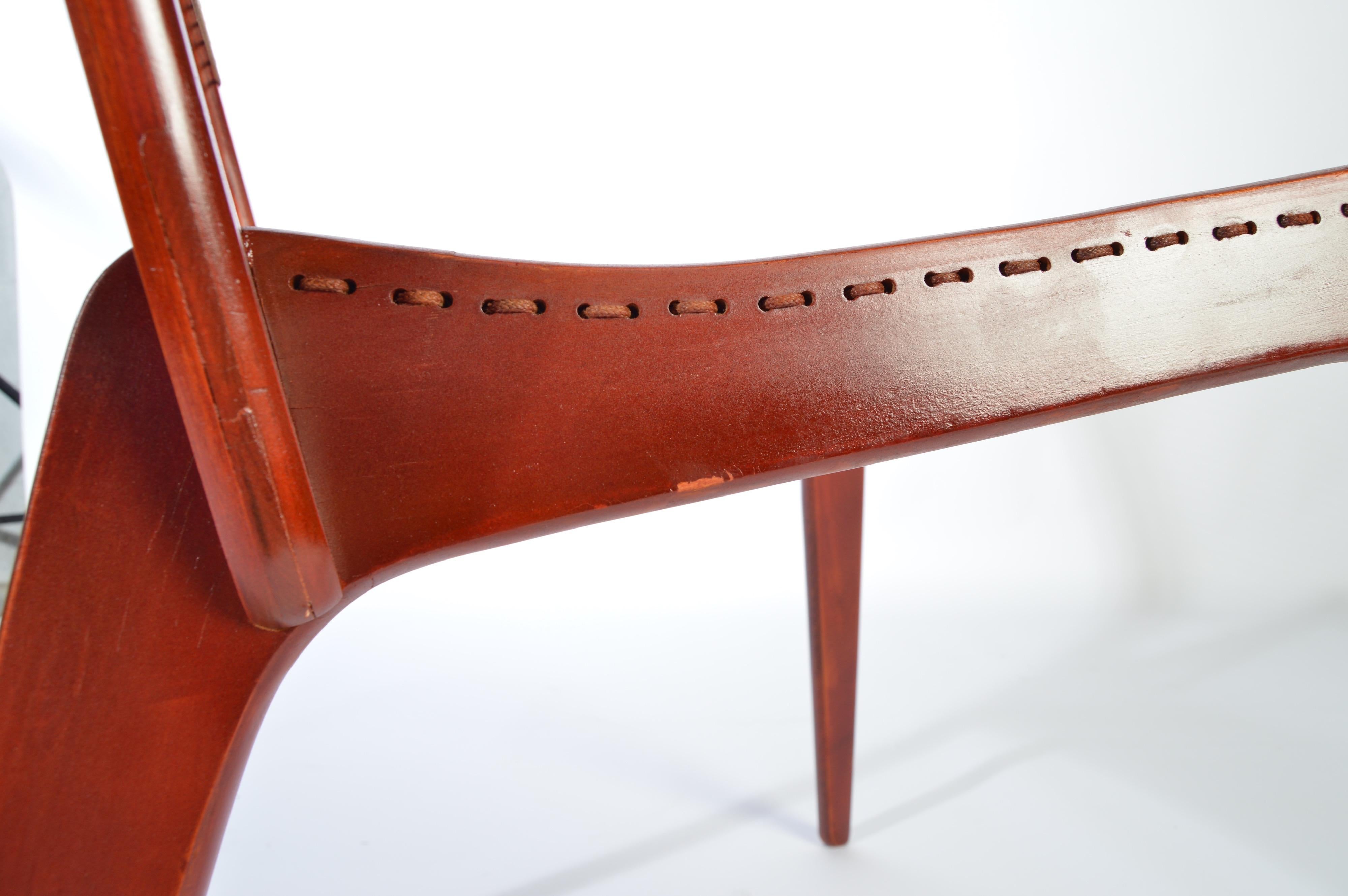 Late 20th Century Jacques Guillon Cord Chair