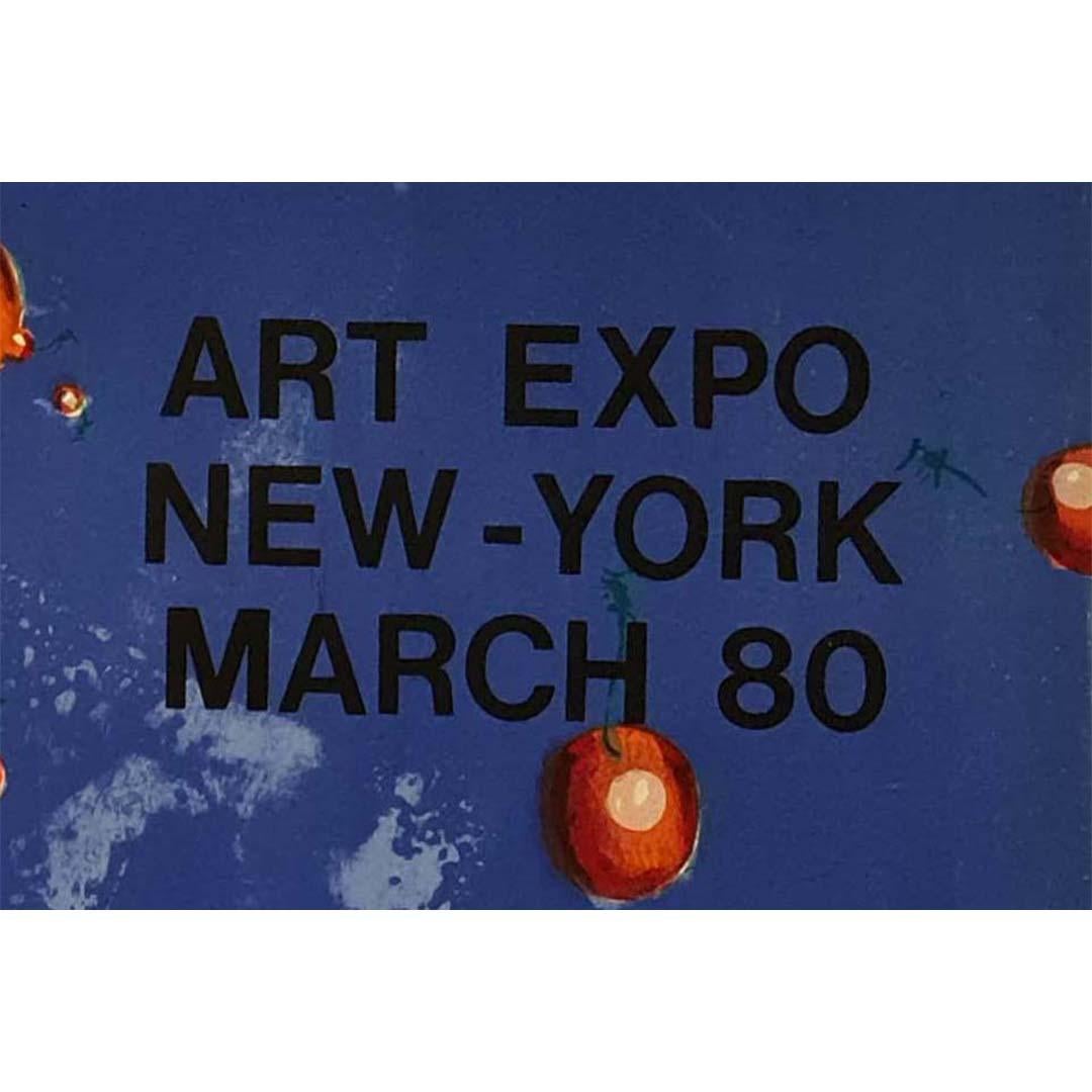1980 Original poster of Jacques Halbert for an exhibition in New York For Sale 1