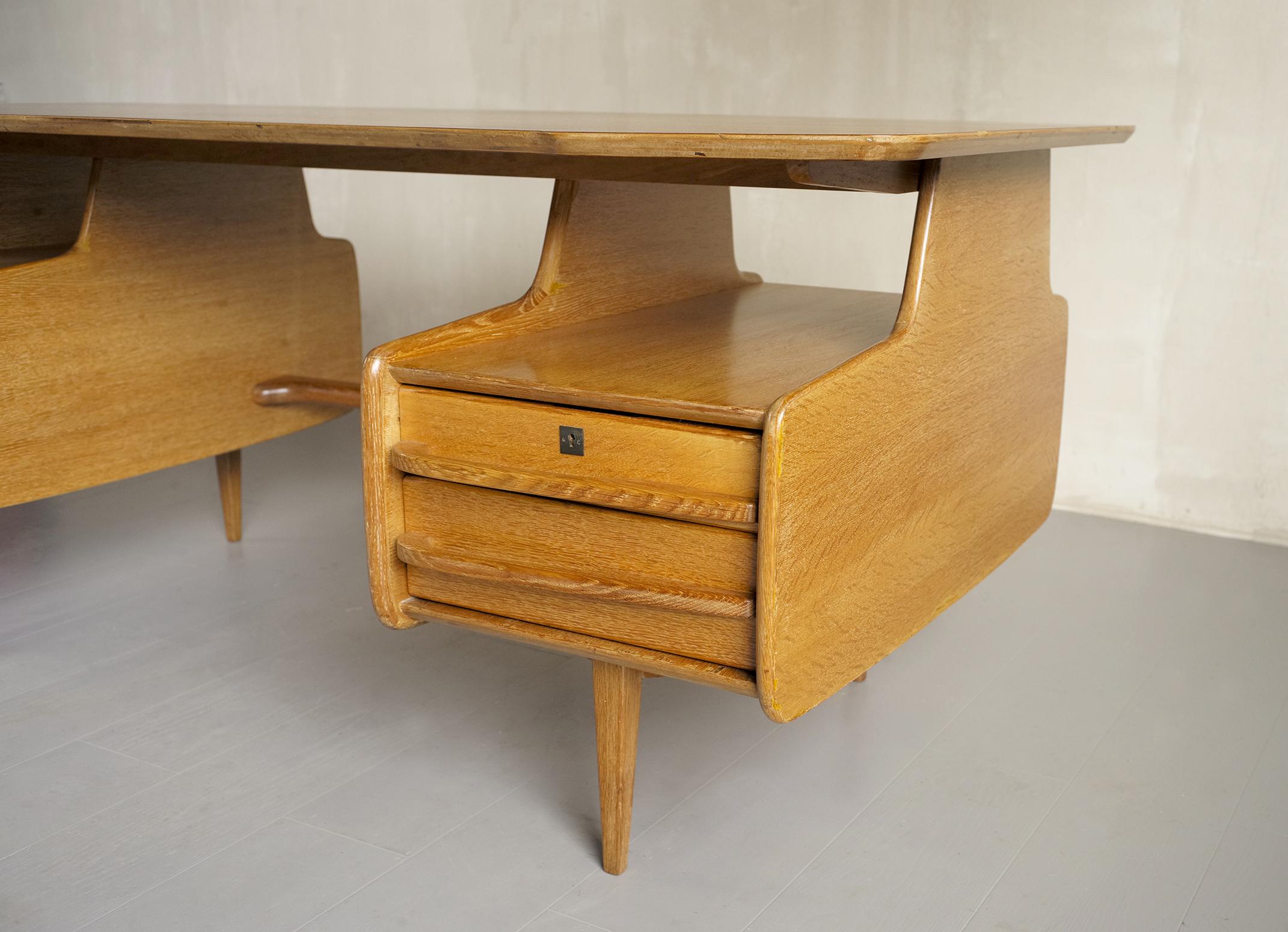 Jacques Hauville, Executive Desk for Bema France 1950 For Sale 3