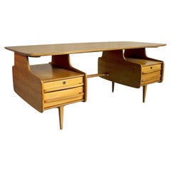 Vintage Jacques Hauville, Executive Desk for Bema France 1950