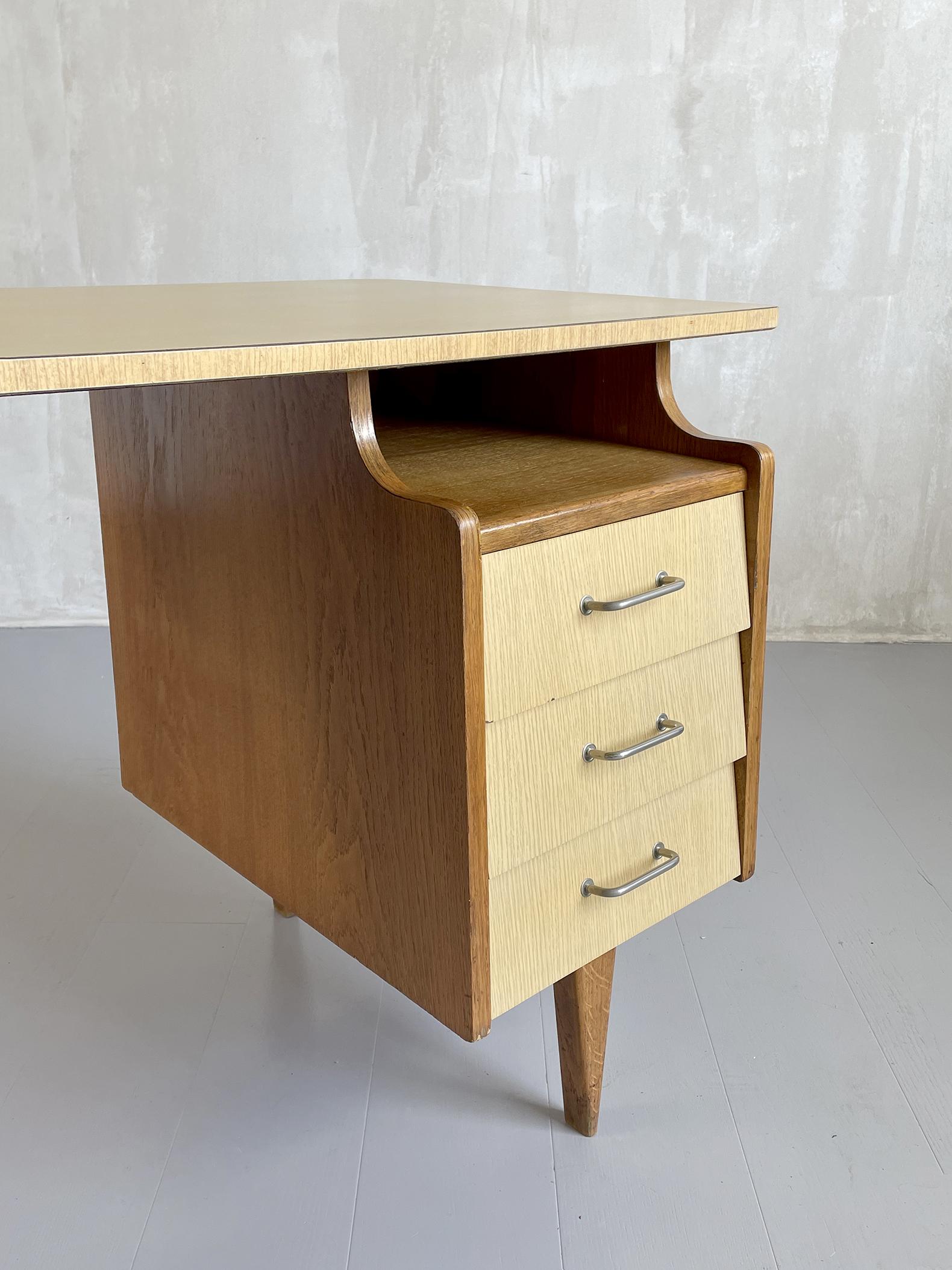Mid-Century Modern Jacques Hauville, Tripod Desk 1950